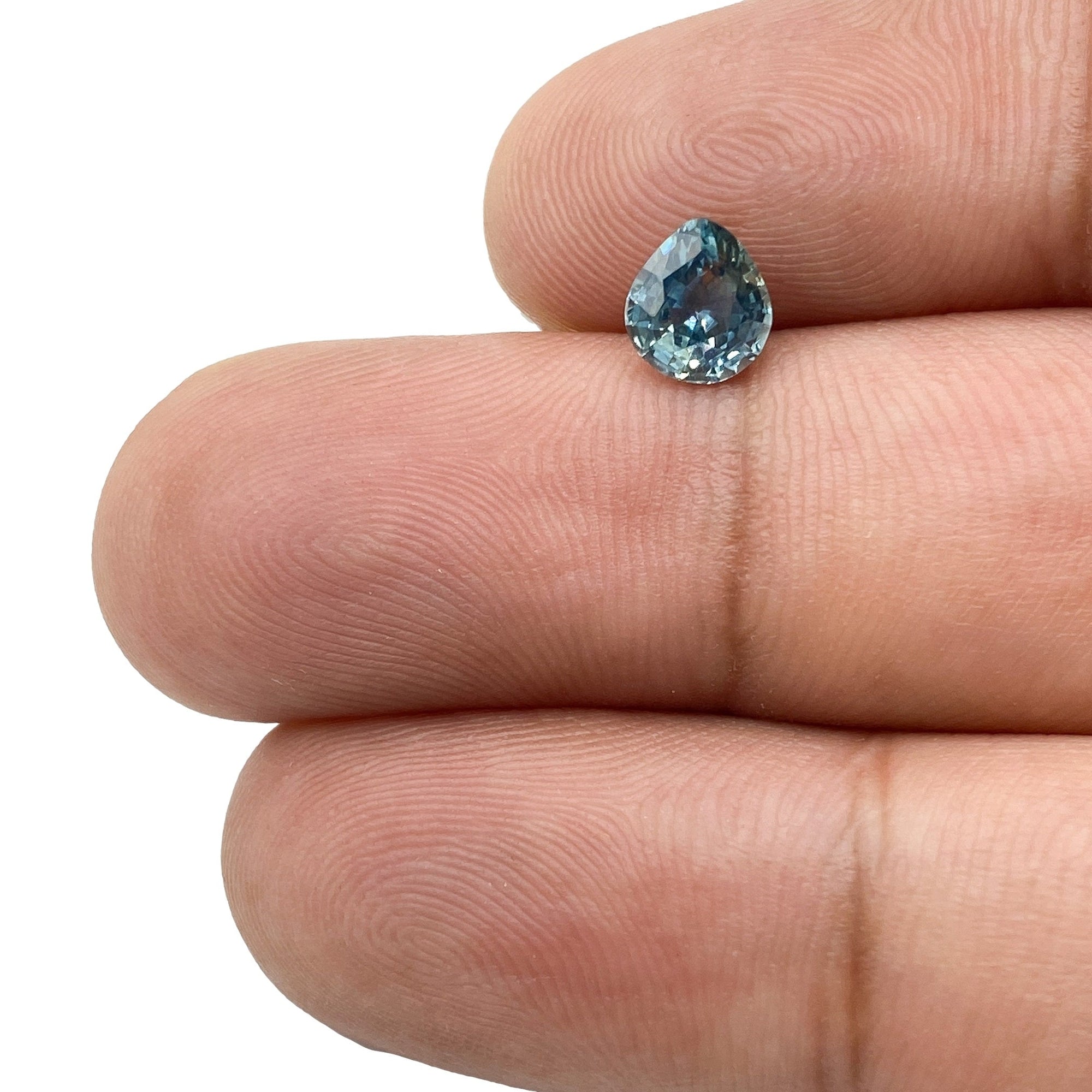 0.98ct | Brilliant Cut Pear Shape Blue Montana Sapphire
