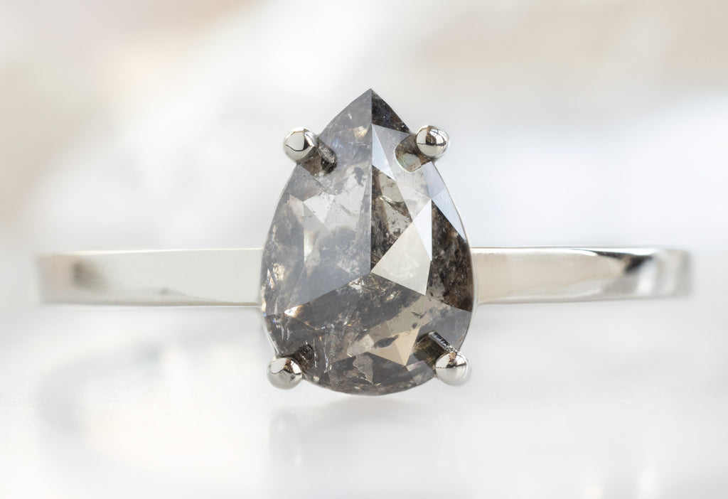 The Bryn Ring with a Rose-Cut Salt and Pepper Diamond