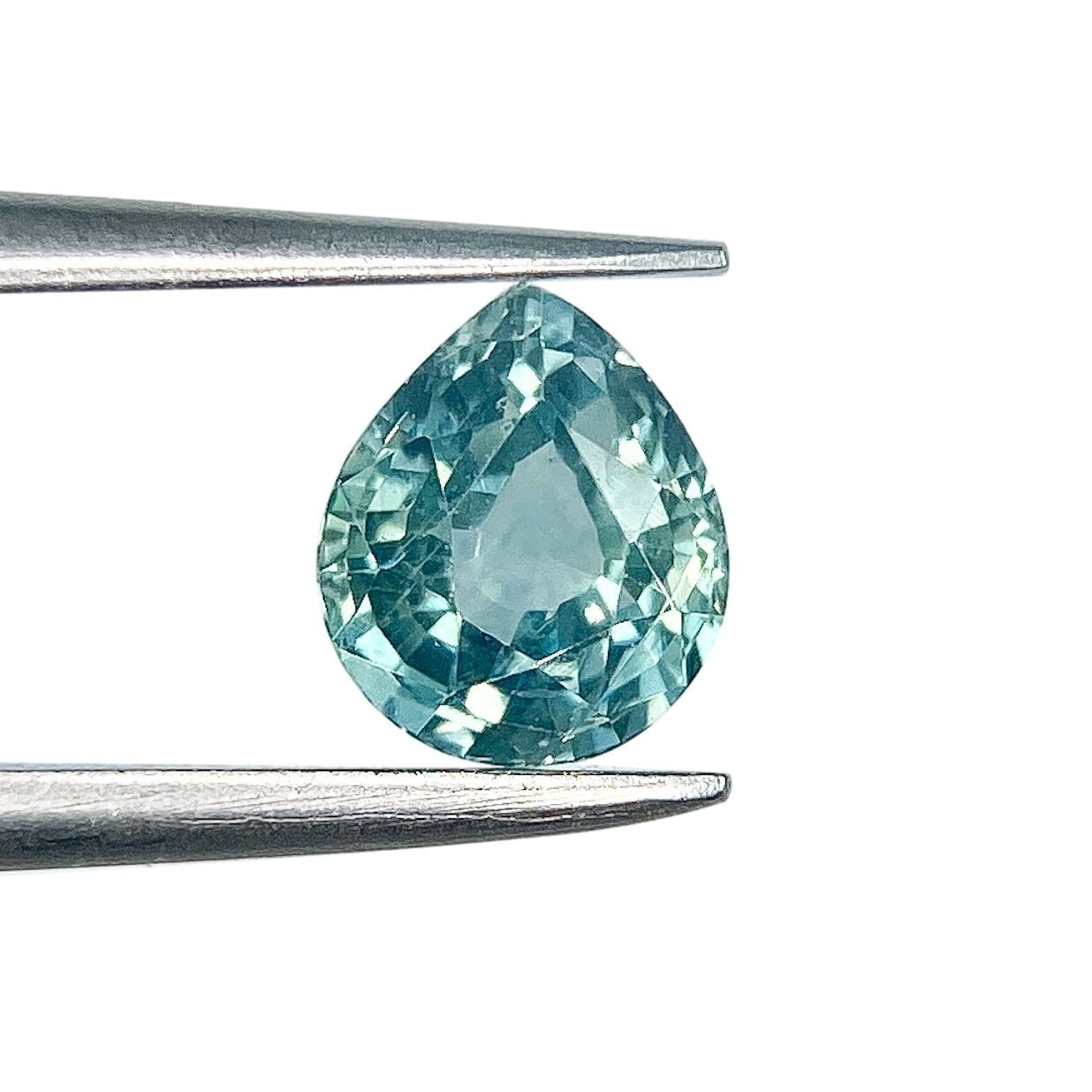 1.02ct | Brilliant Cut Pear Shape Green Blue Montana Sapphire