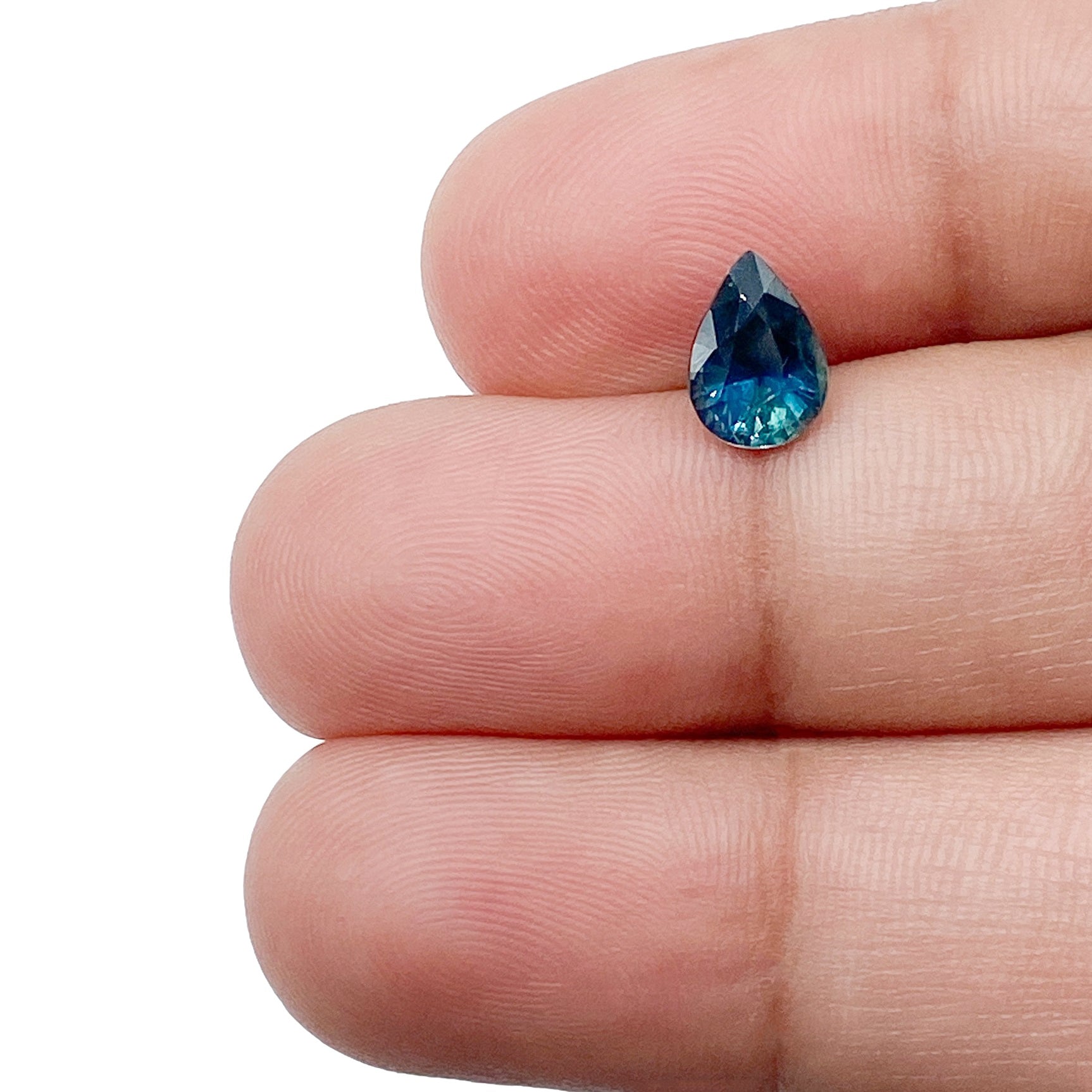 1.03ct | Brilliant Cut Pear Shape Blue Montana Sapphire