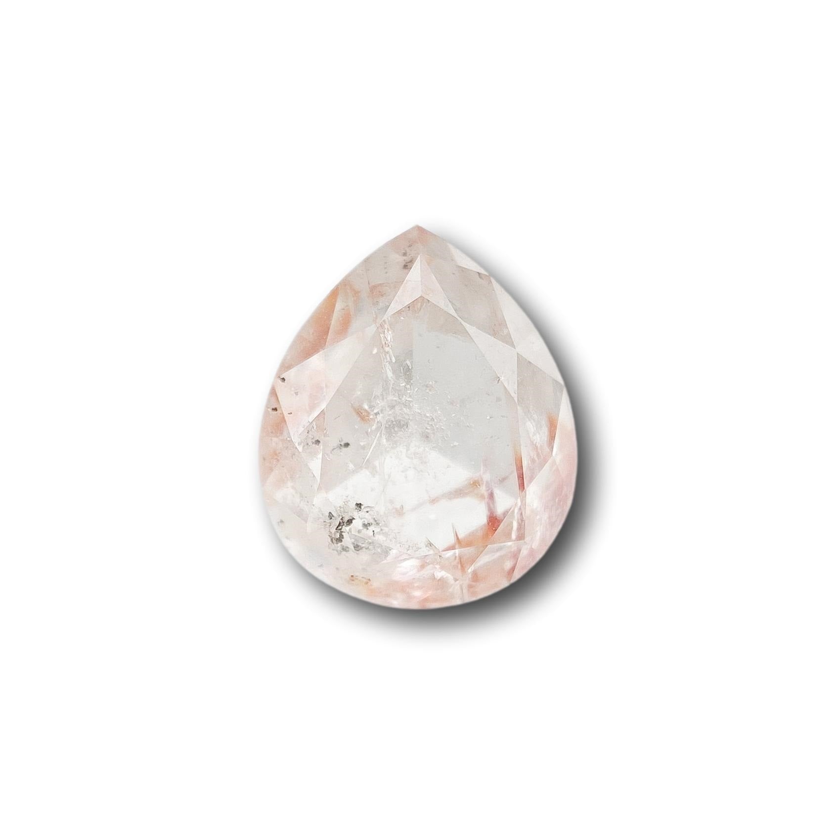 1.65ct | Rustic Reddish Salt & Pepper Pear Shape Brilliant Cut Diamond