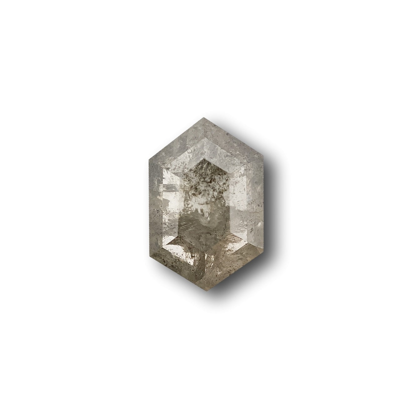 DIAMOND VAULT SALT & PEPPER DIAMOND 1.16ct | Salt & Pepper Hexagon Shape Rose Cut Diamond