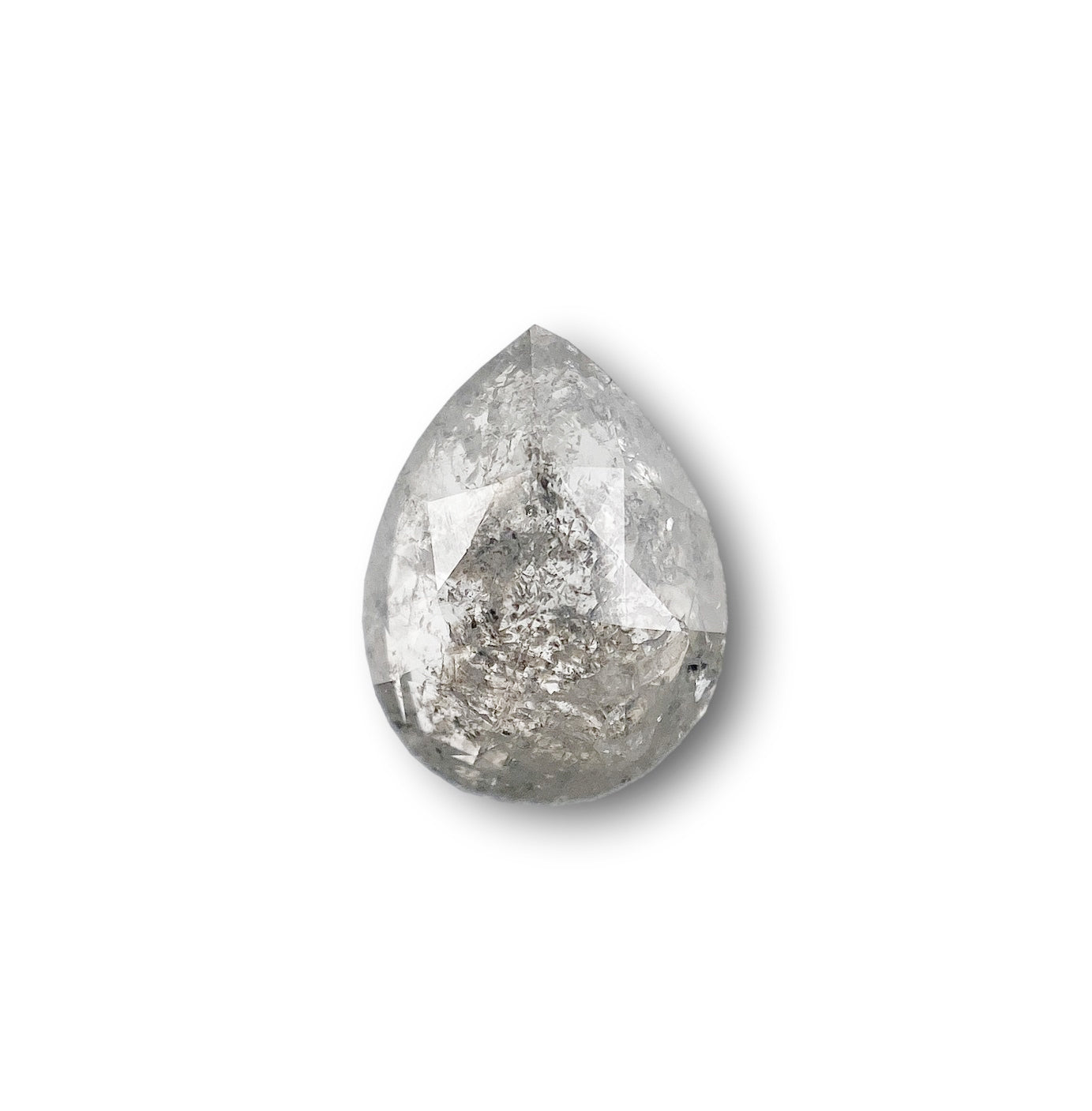 1.38ct | Salt & Pepper Pear Shape Brilliant Cut Diamond