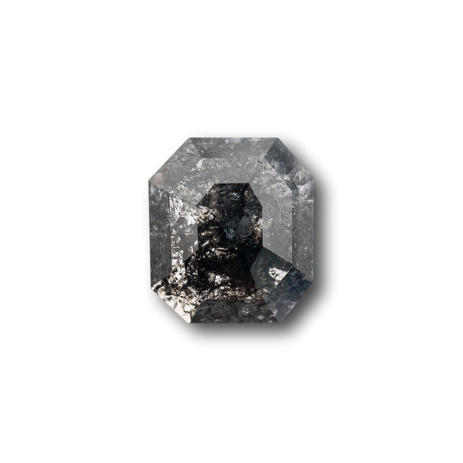 0.90ct | Salt & Pepper Emerald Shape Step Cut Diamond