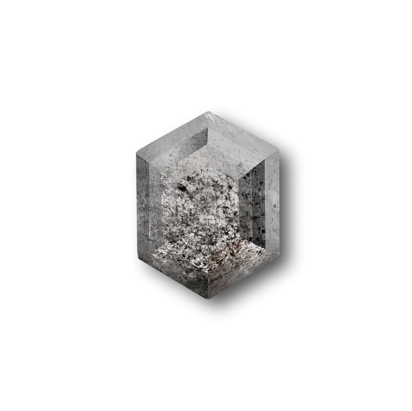 DIAMOND VAULT SALT & PEPPER DIAMOND 1.25ct | Salt & Pepper Hexagon Shape Rose Cut Diamond