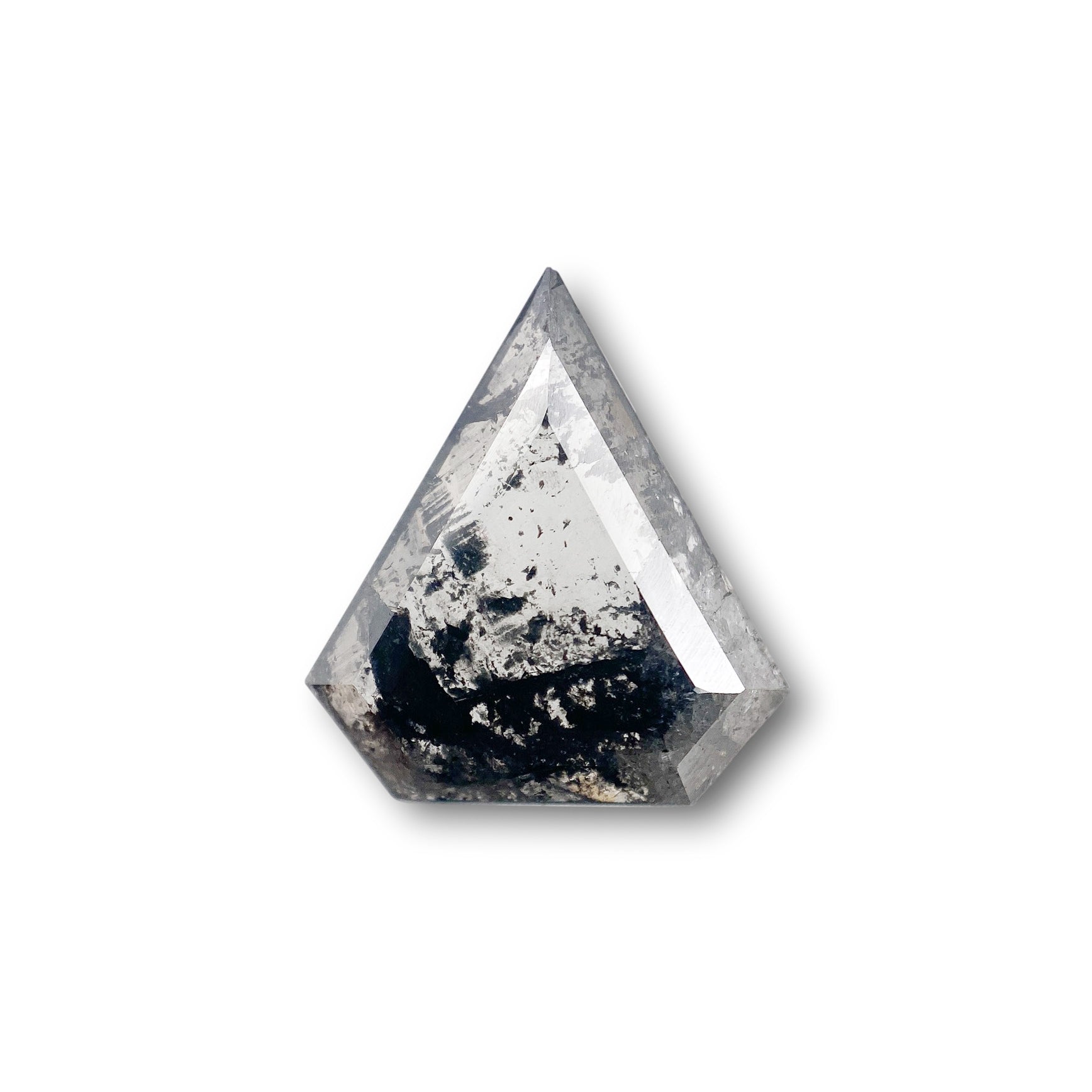 2.90ct | Salt & Pepper Shield Shape Rose Cut Diamond