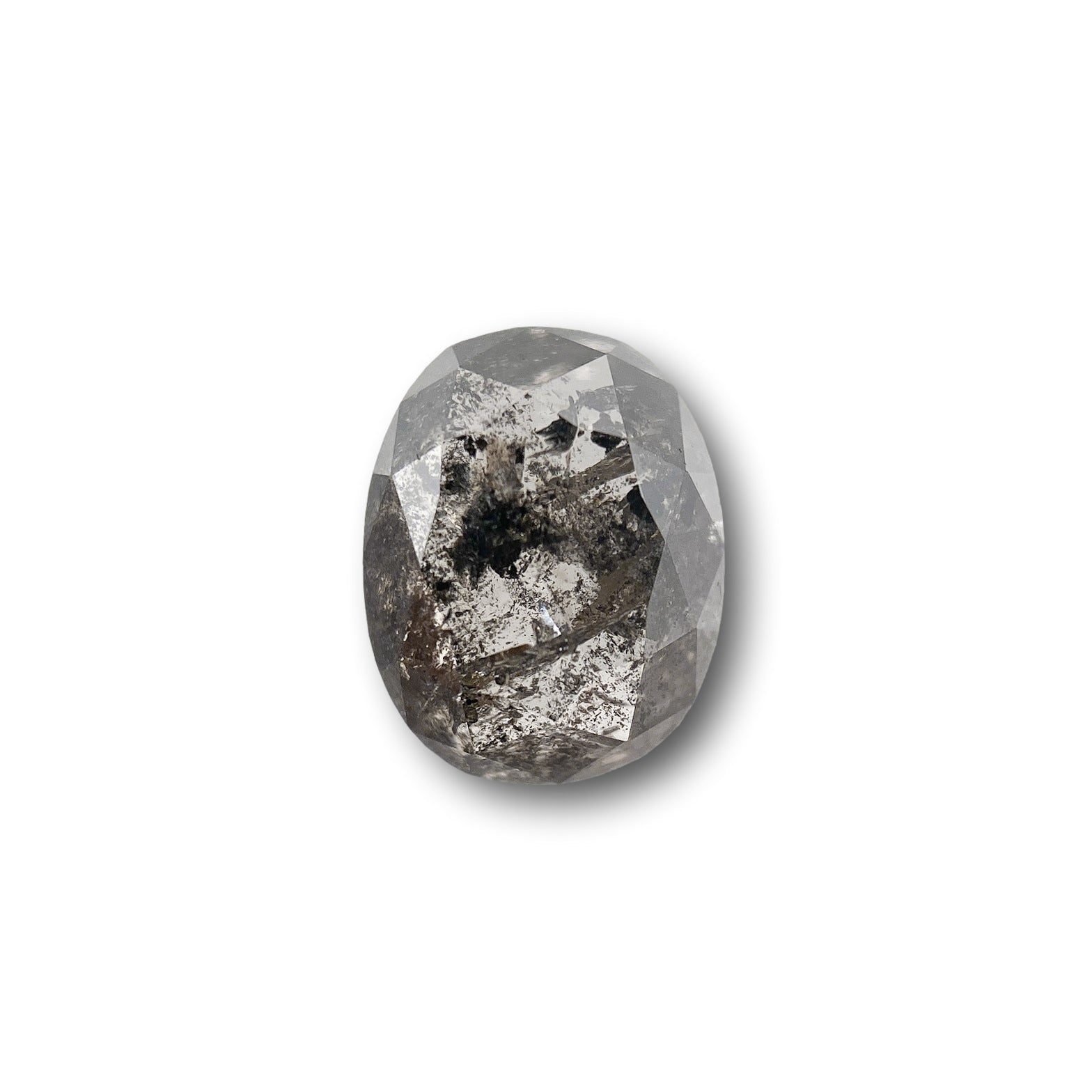 1.66ct | Salt & Pepper Cushion Shape Rose Cut Diamond