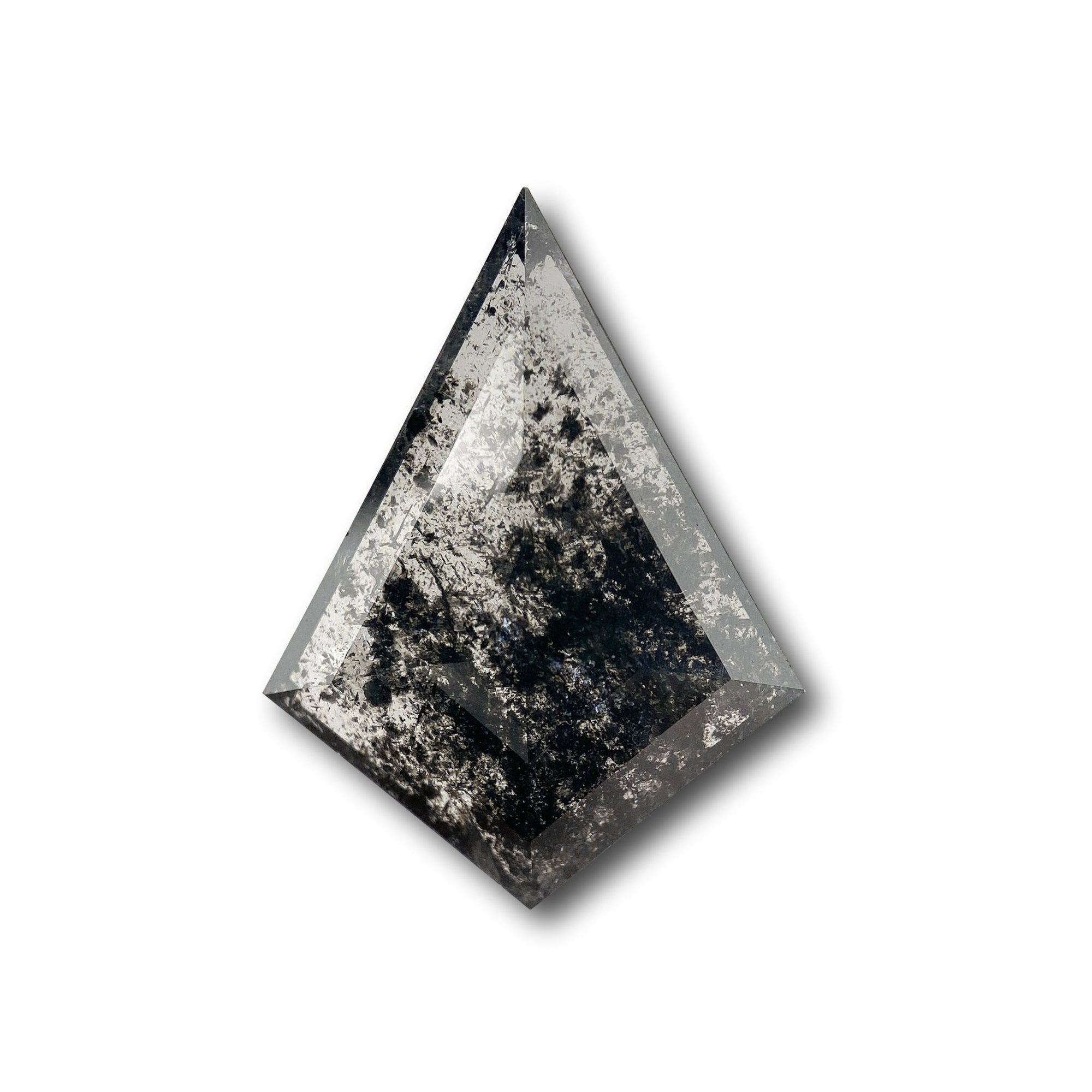 DIAMOND VAULT SALT & PEPPER DIAMOND 3.93ct | Salt & Pepper Kite Shape Rose Cut Diamond