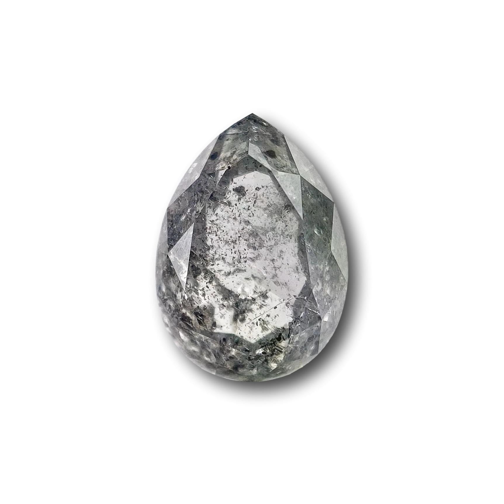 1.56ct | Salt & Pepper Pear Shape Brilliant Cut Diamond