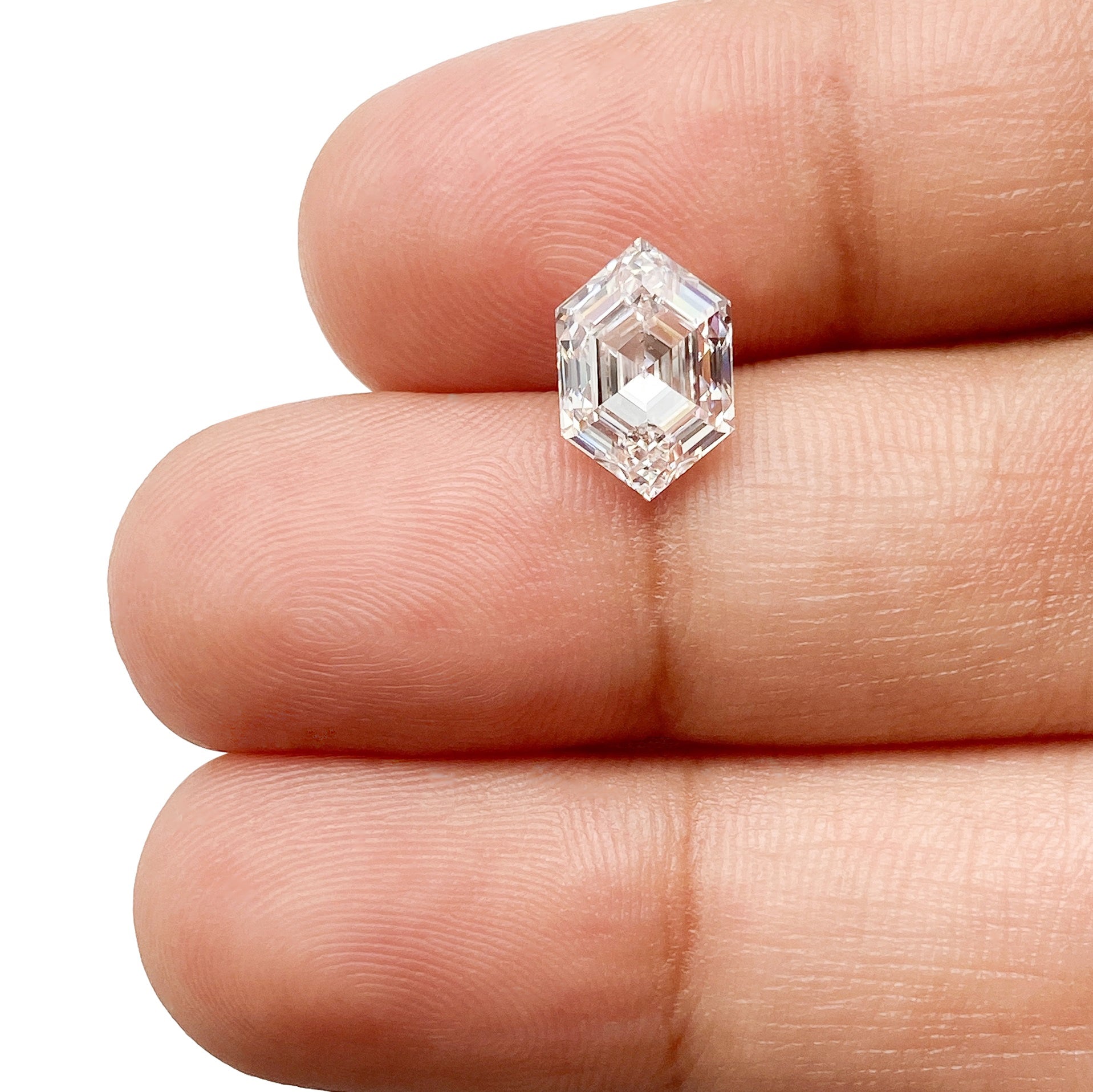 2.00ct | E/VVS2 Hexagon Shape Step Cut Lab Diamond (IGI)
