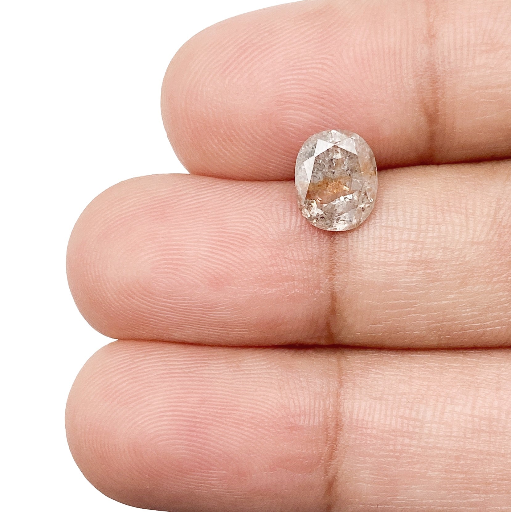 1.49ct | Rustic Reddish Salt & Pepper Cushion Shape Brilliant Cut Diamond