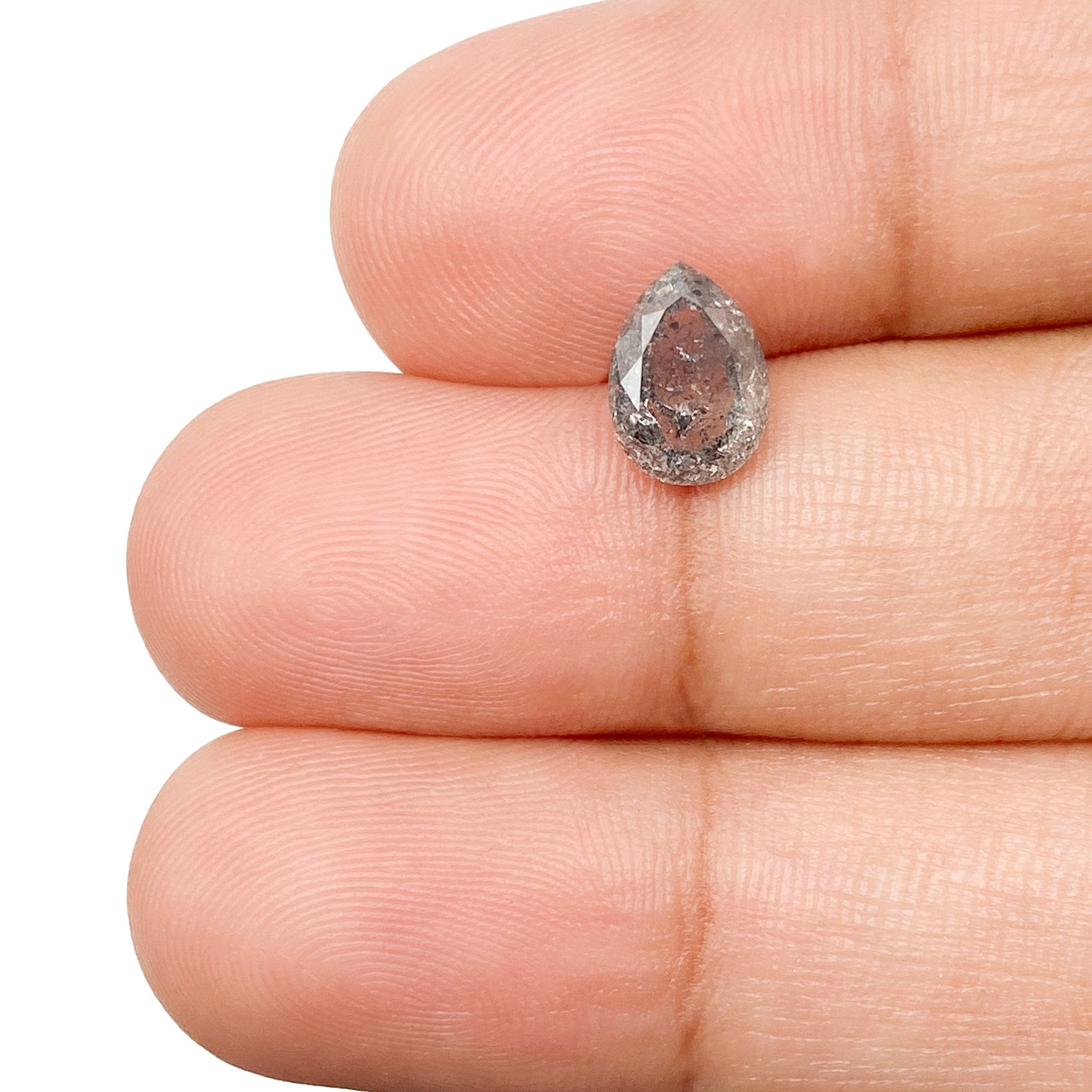 1.56ct | Salt & Pepper Pear Shape Brilliant Cut Diamond