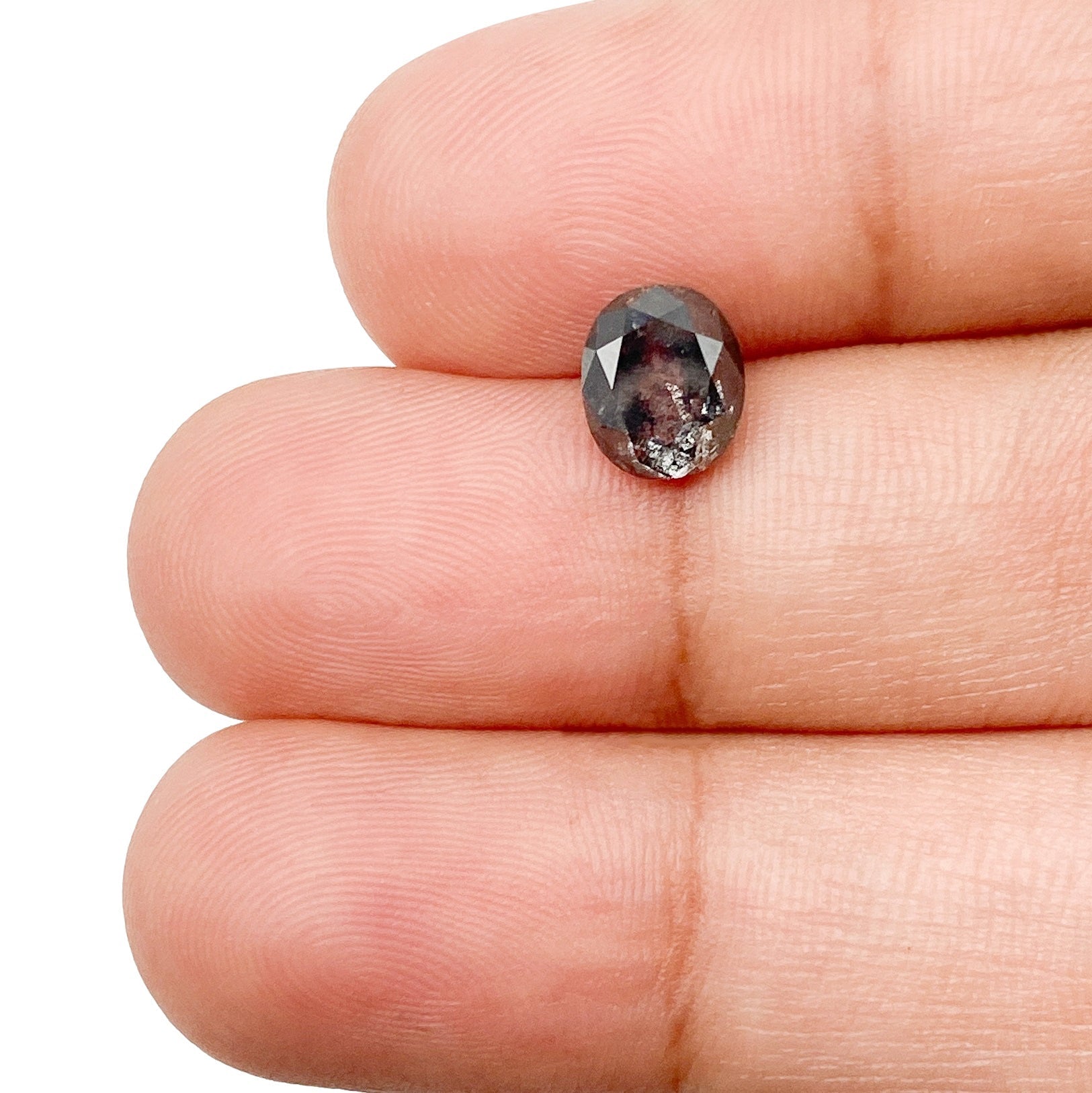 1.59ct | Salt & Pepper Oval Shape Brilliant Cut Diamond