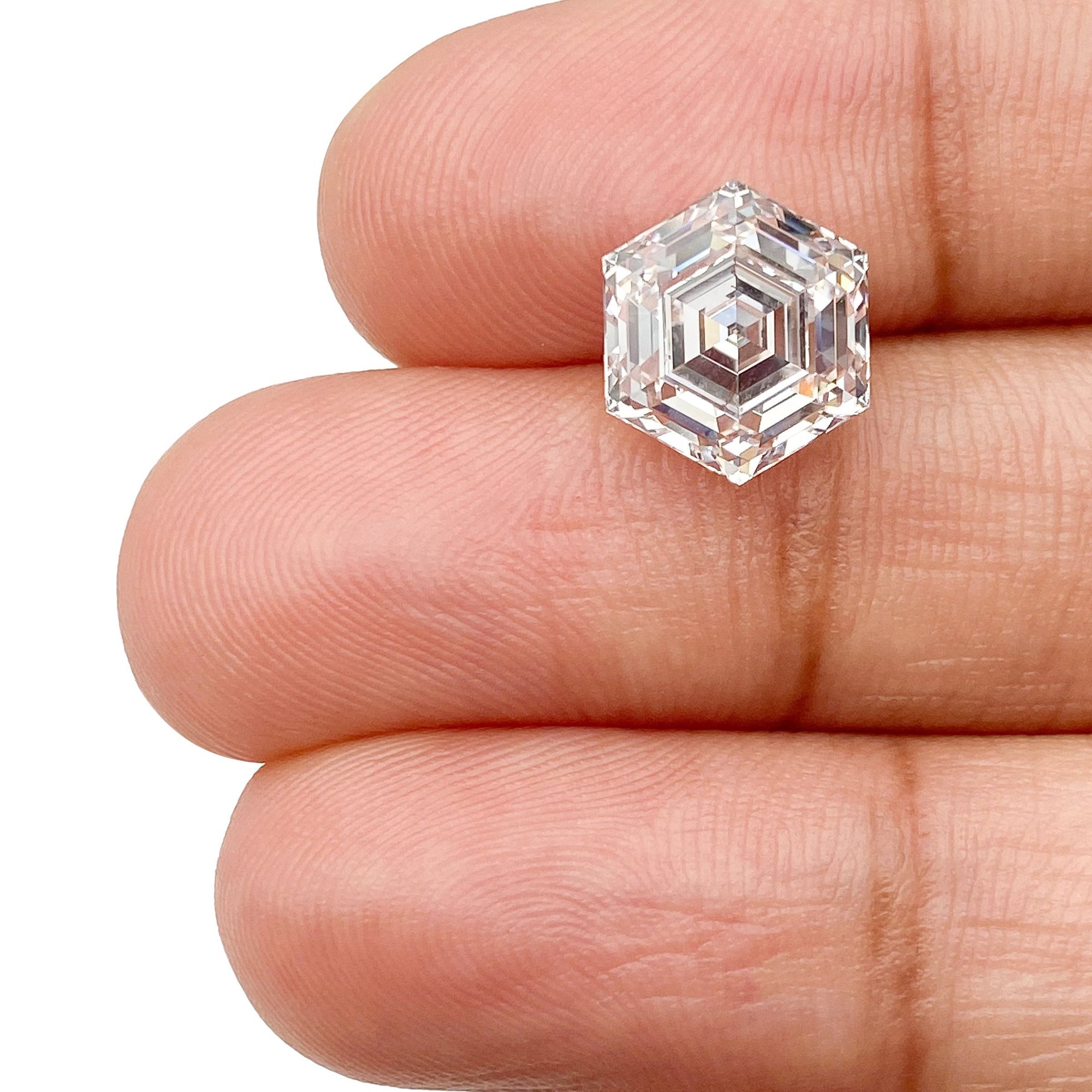 2.91ct | E/VVS2 Hexagon Shape Step Cut Lab Diamond (IGI)
