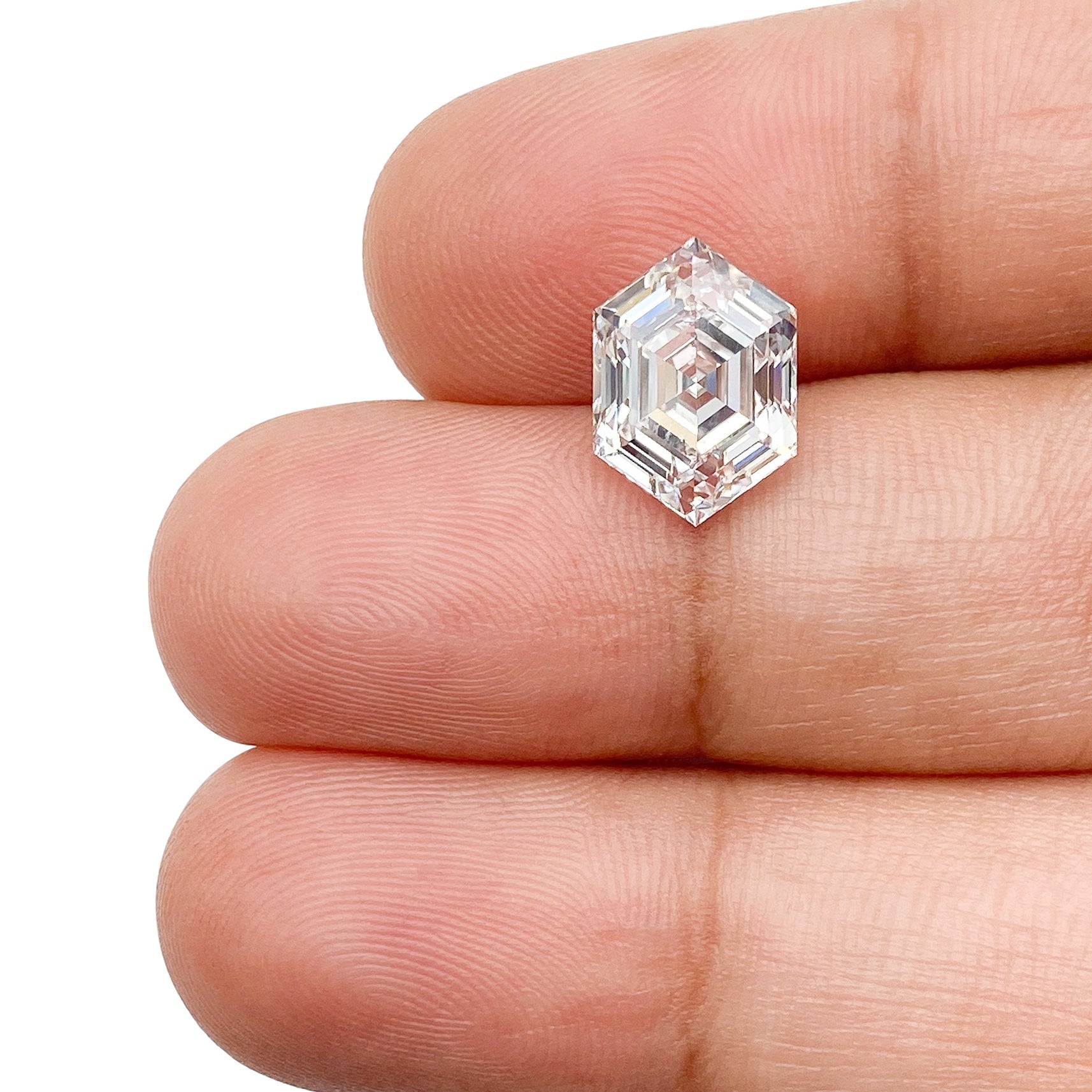 2.80ct | F/VS1 Hexagon Shape Step Cut Lab Diamond (IGI)