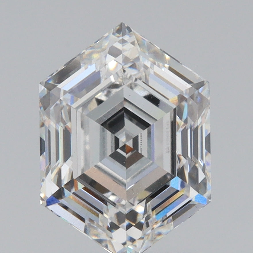 2.80ct | F/VS1 Hexagon Shape Step Cut Lab Diamond (IGI)