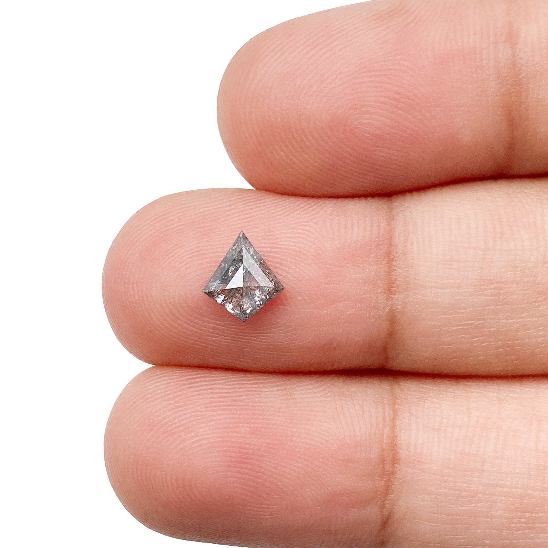 0.61ct | Salt & Pepper Kite Shape Step Cut Diamond
