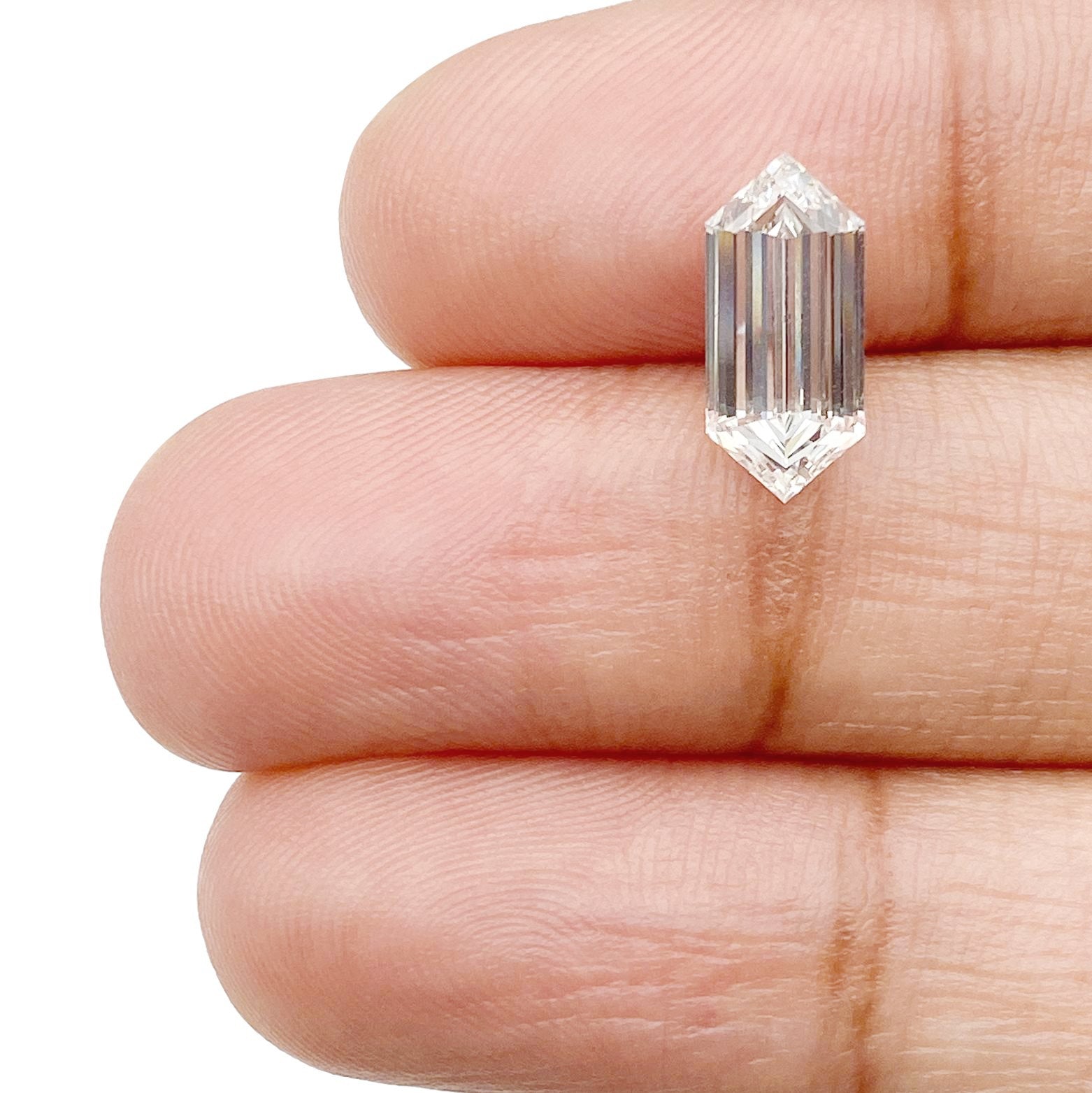 LITHOS Diamond Lab Diamond 1.72ct | F/VS1 Hexagon Shape Step Cut Lab Diamond (IGI)