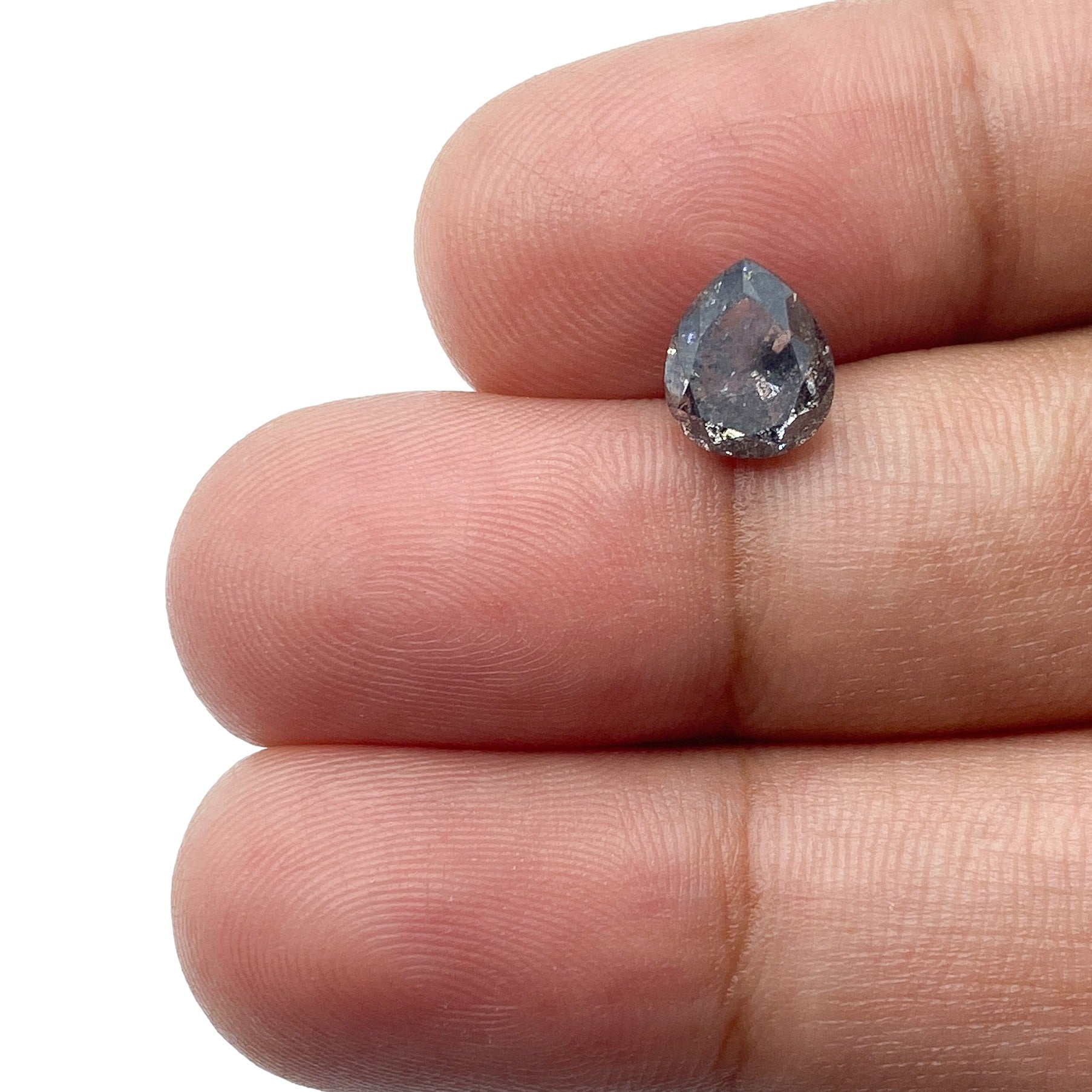 1.64ct | Salt & Pepper Pear Shape Brilliant Cut Diamond