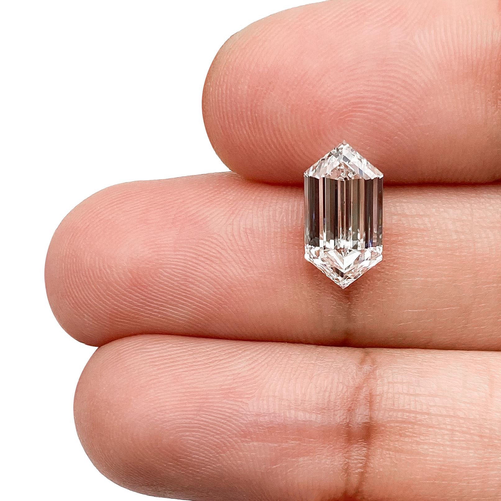 2.52ct | E/VS1 Hexagon Shape Step Cut Lab Diamond (IGI)