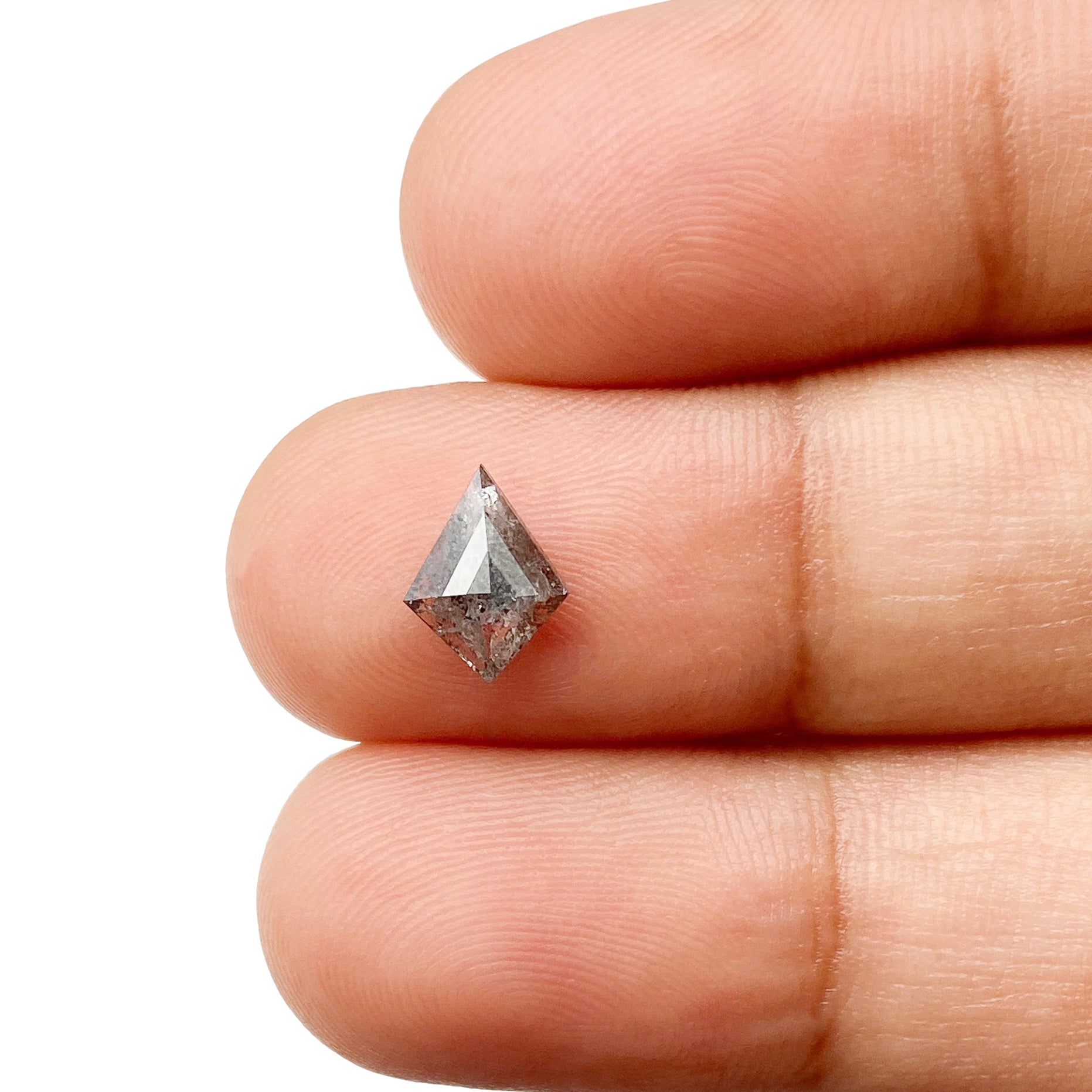 0.68ct | Salt & Pepper Kite Shape Step Cut Diamond