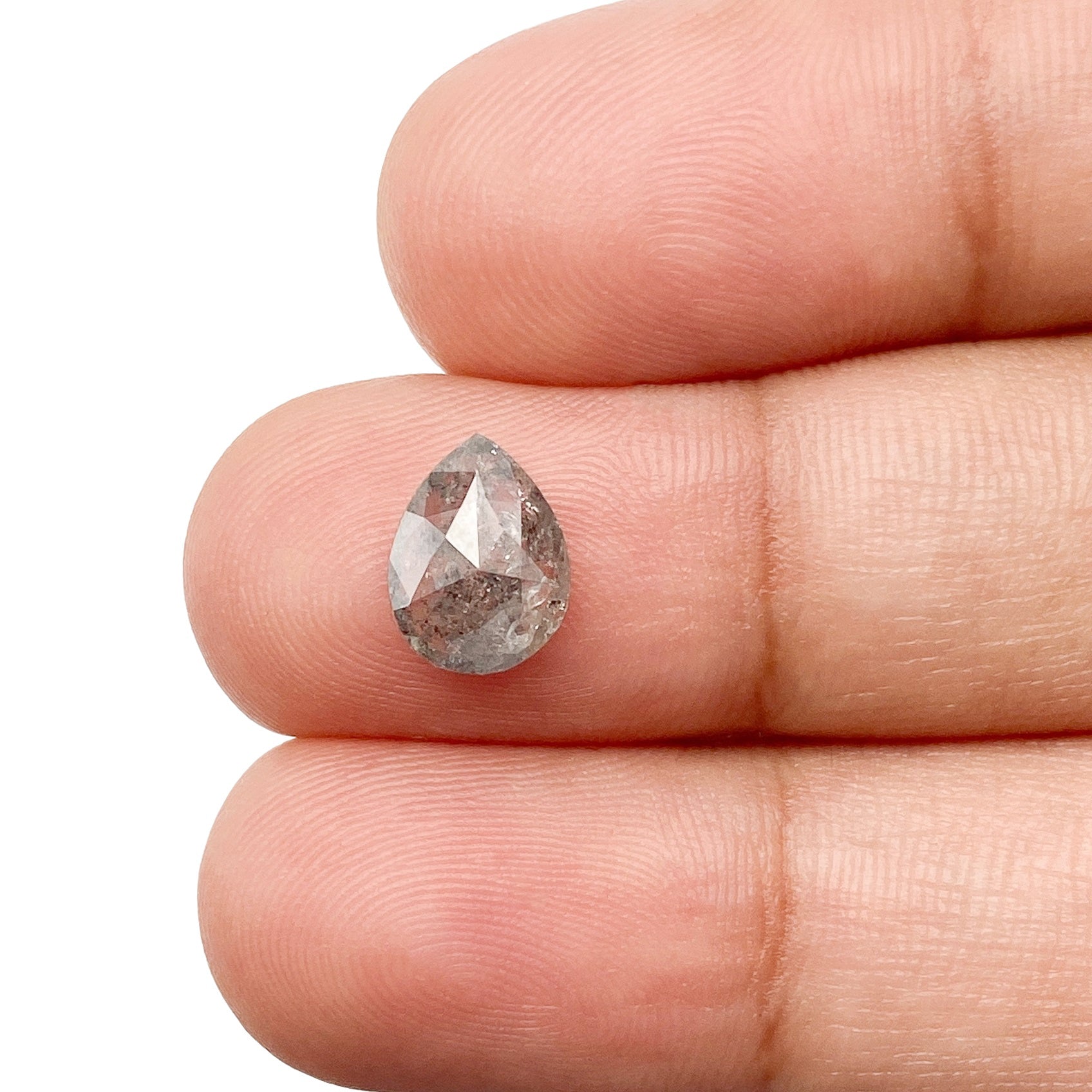 1.38ct | Salt & Pepper Pear Shape Brilliant Cut Diamond