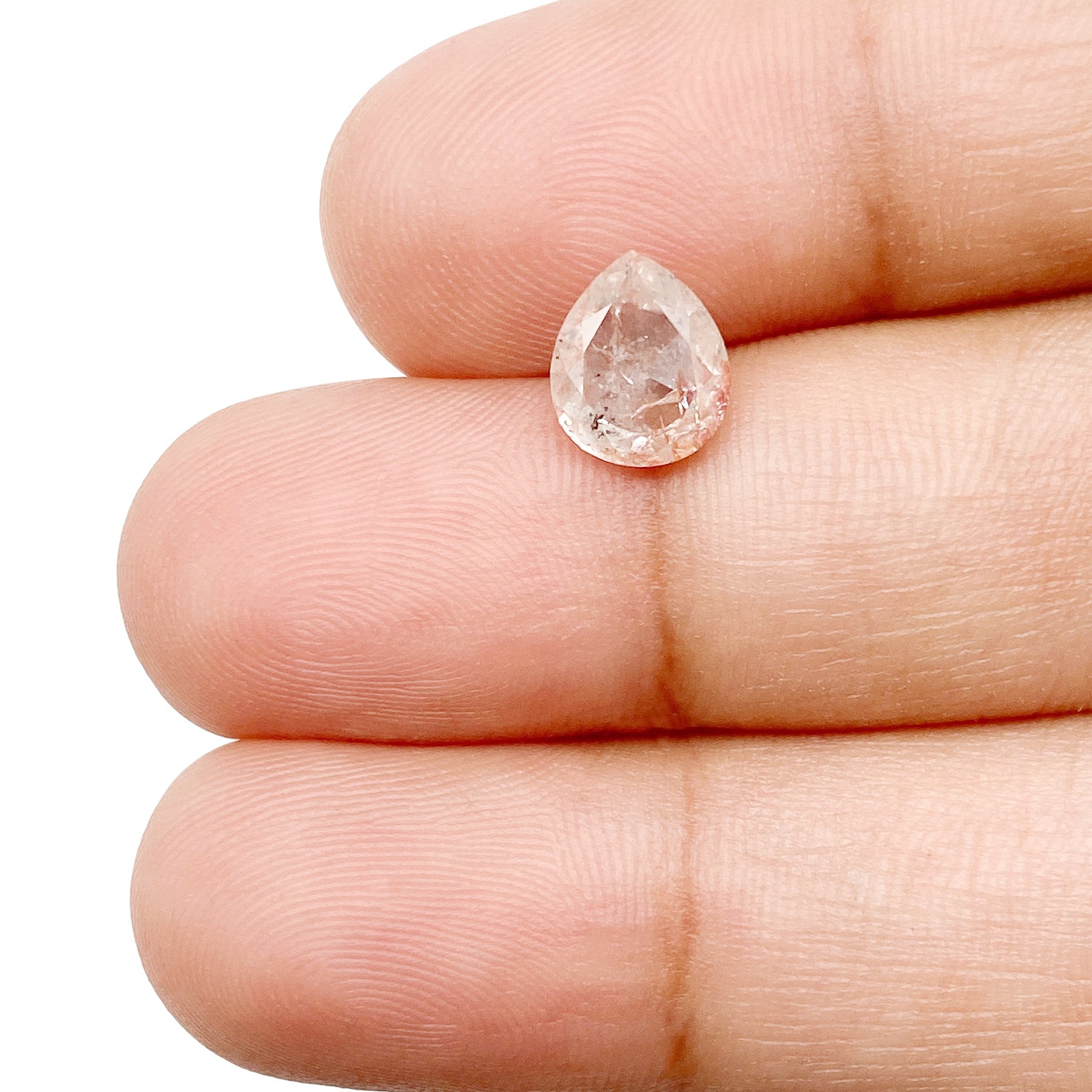 1.65ct | Rustic Reddish Salt & Pepper Pear Shape Brilliant Cut Diamond