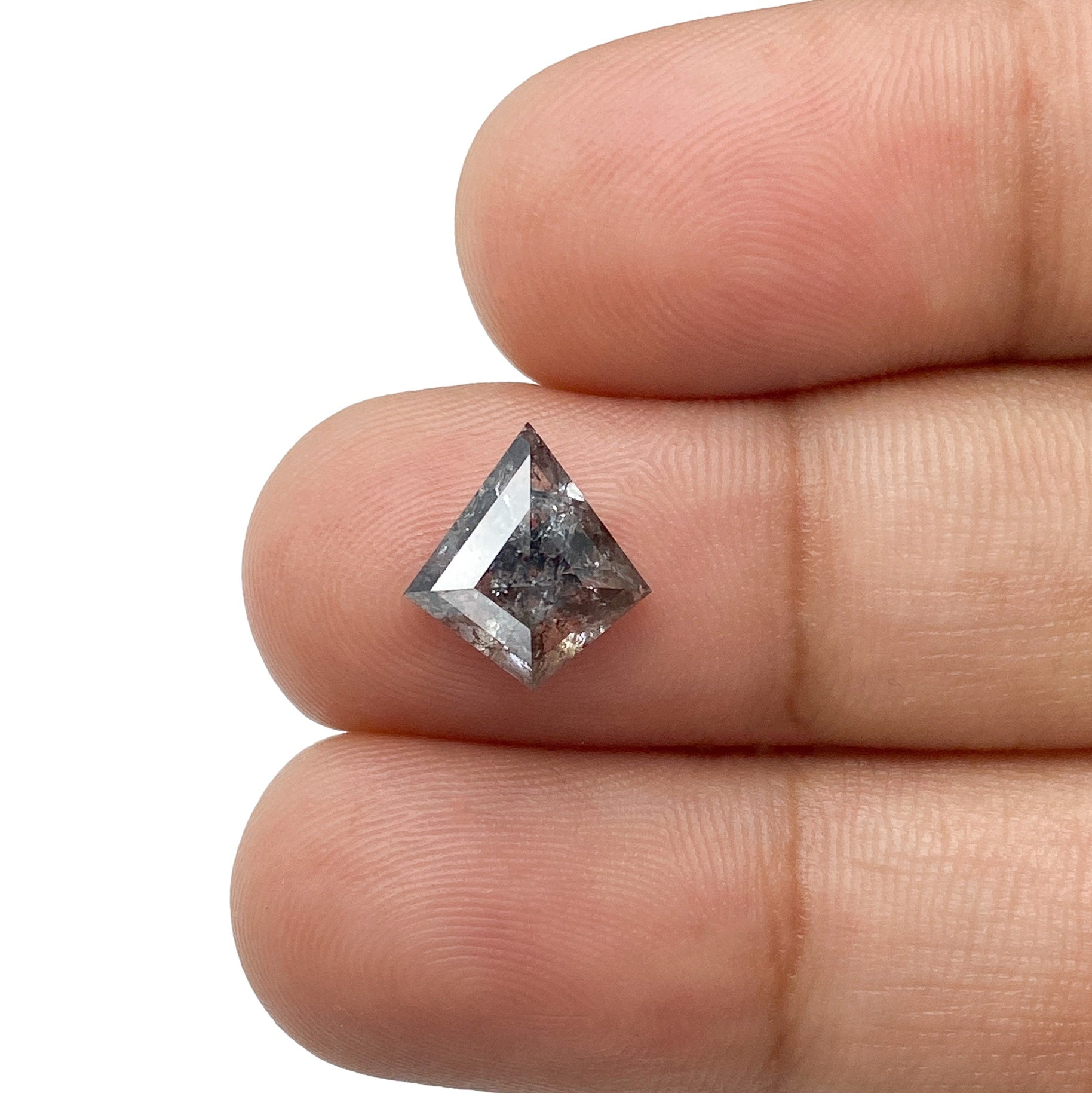DIAMOND VAULT SALT & PEPPER DIAMOND 2.06ct | Salt & Pepper Kite Shape Rose Cut Diamond