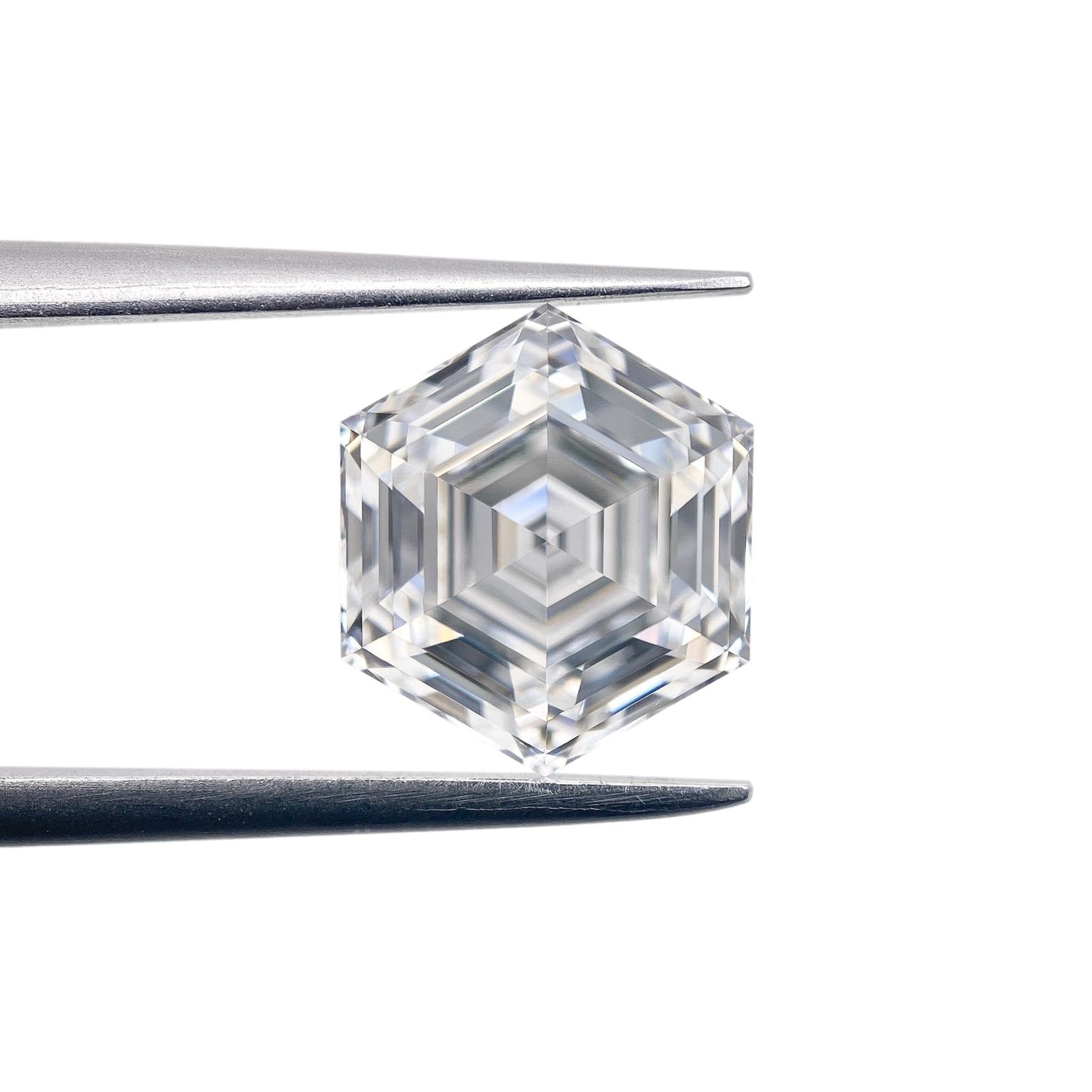 2.91ct | E/VVS2 Hexagon Shape Step Cut Lab Diamond (IGI)