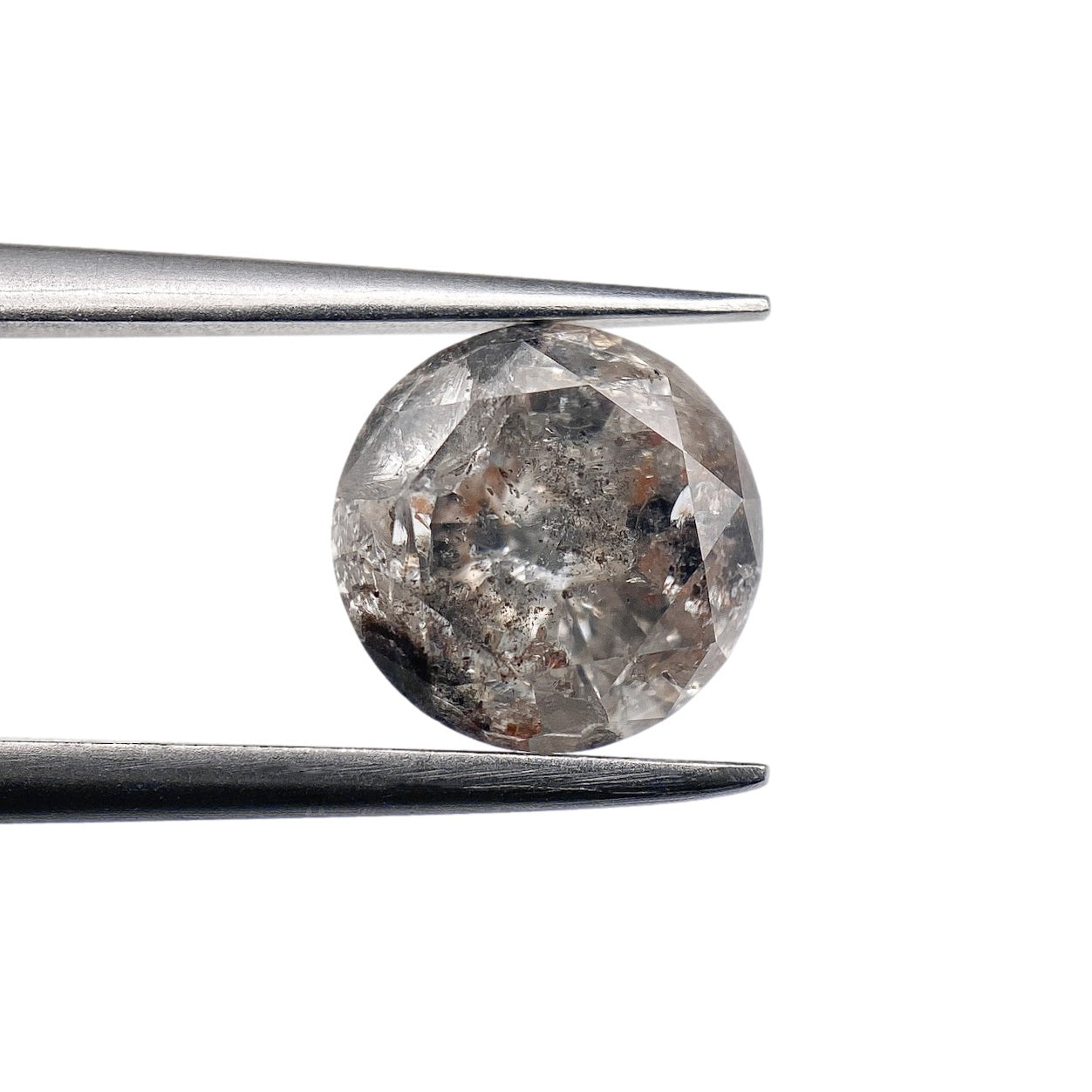 DIAMOND VAULT SALT & PEPPER DIAMOND 2.10ct | Salt & Pepper Round Shape Brilliant Cut Diamond
