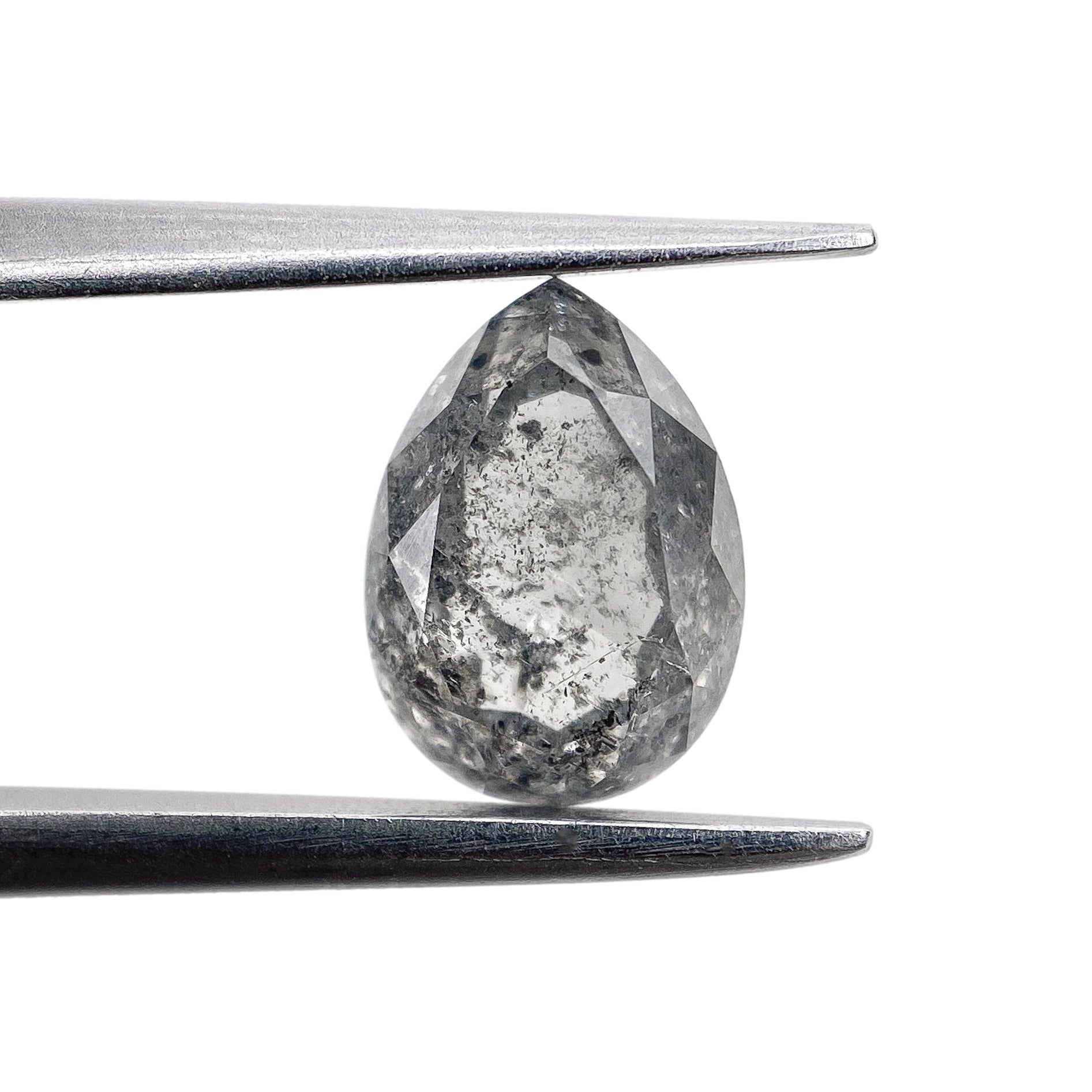 1.56ct | Salt & Pepper Pear Shape Brilliant Cut Diamond