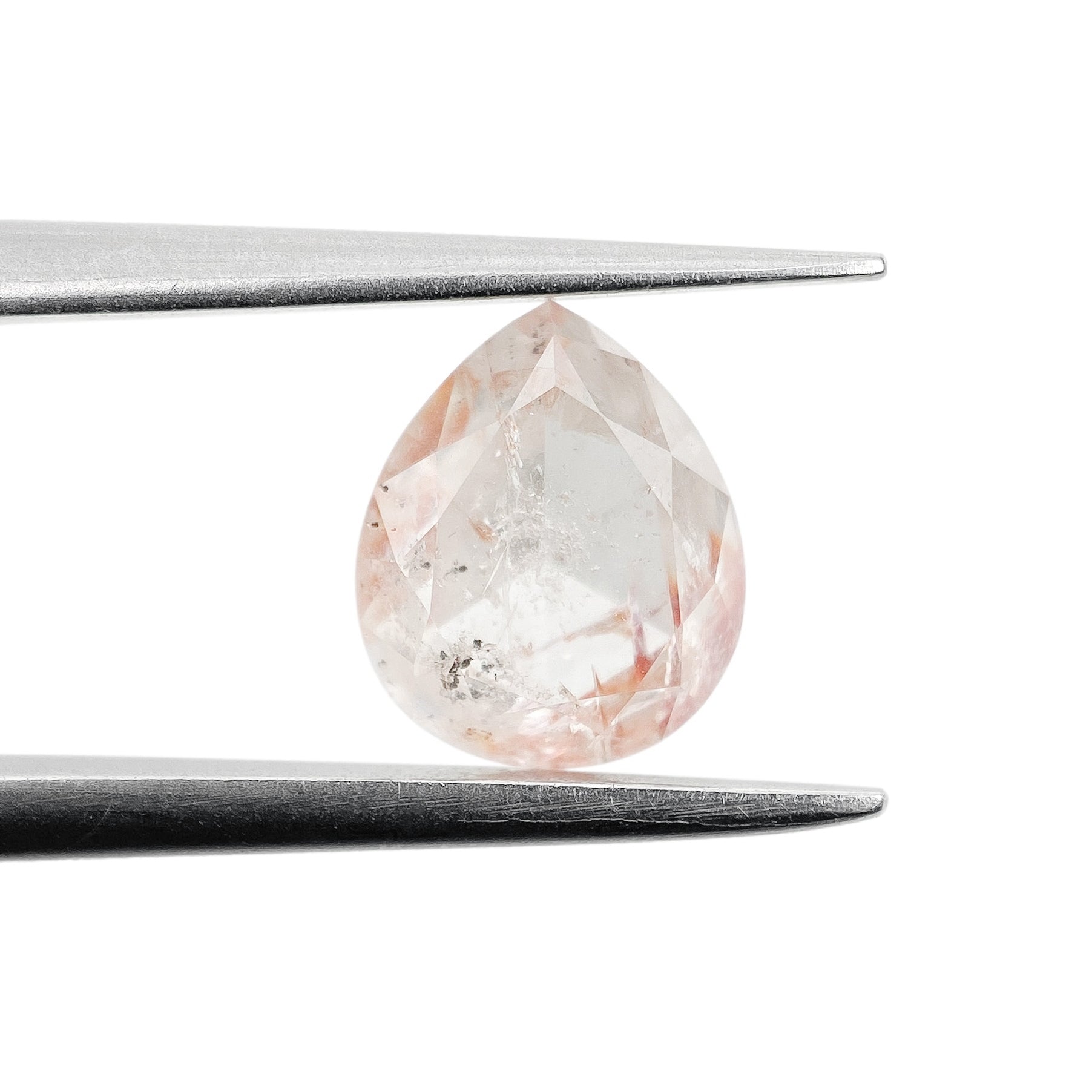 1.65ct | Rustic Reddish Salt & Pepper Pear Shape Brilliant Cut Diamond