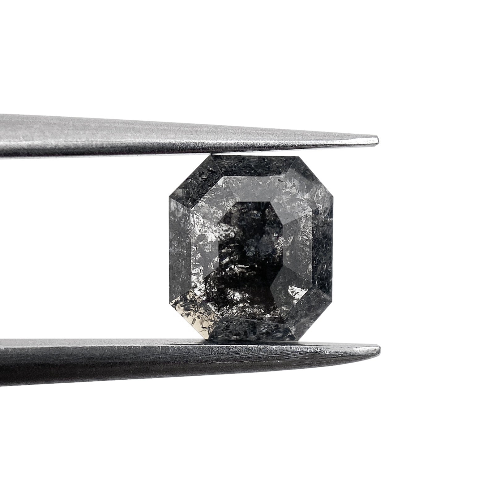 0.90ct | Salt & Pepper Emerald Shape Step Cut Diamond