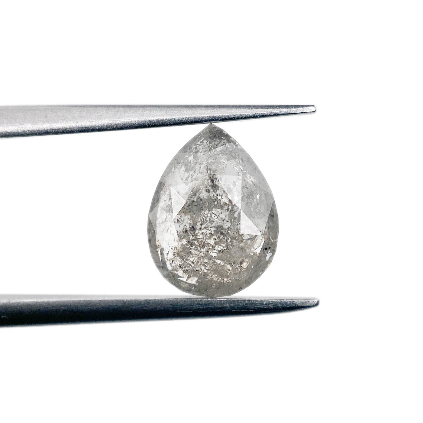 1.38ct | Salt & Pepper Pear Shape Brilliant Cut Diamond