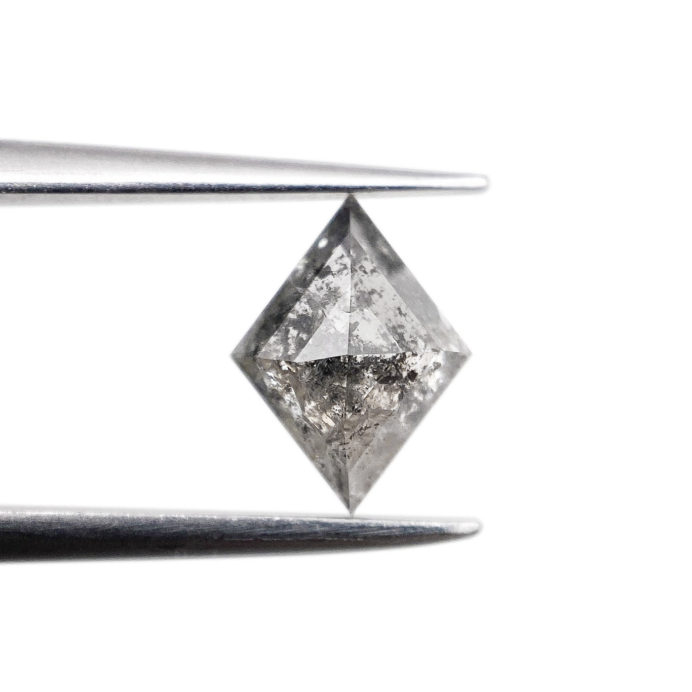 DIAMOND VAULT SALT & PEPPER DIAMOND 0.97ct | Salt & Pepper Lozenge Shape Step Cut Diamond