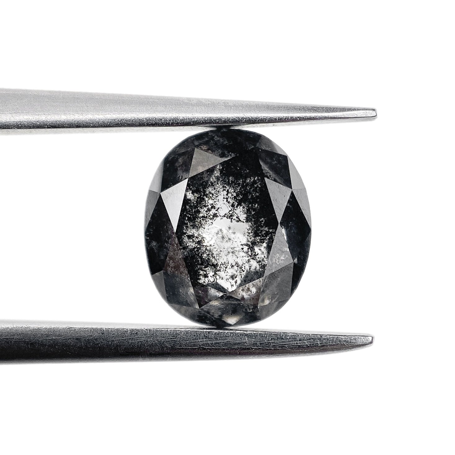 1.59ct | Salt & Pepper Oval Shape Brilliant Cut Diamond