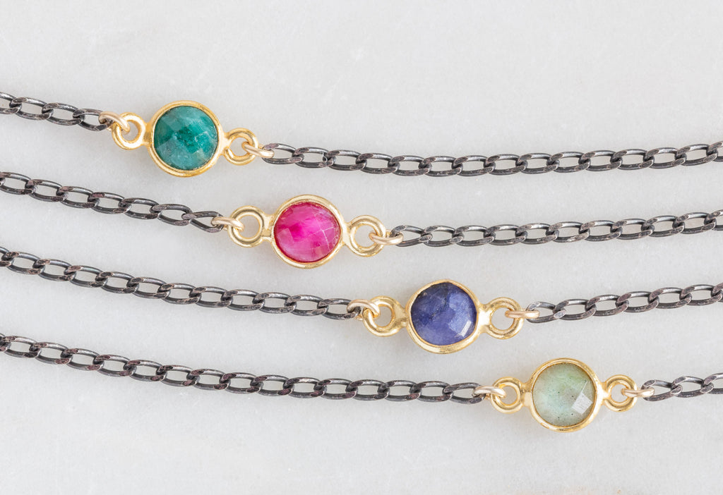 Asymmetrical Gemstone Necklaces
