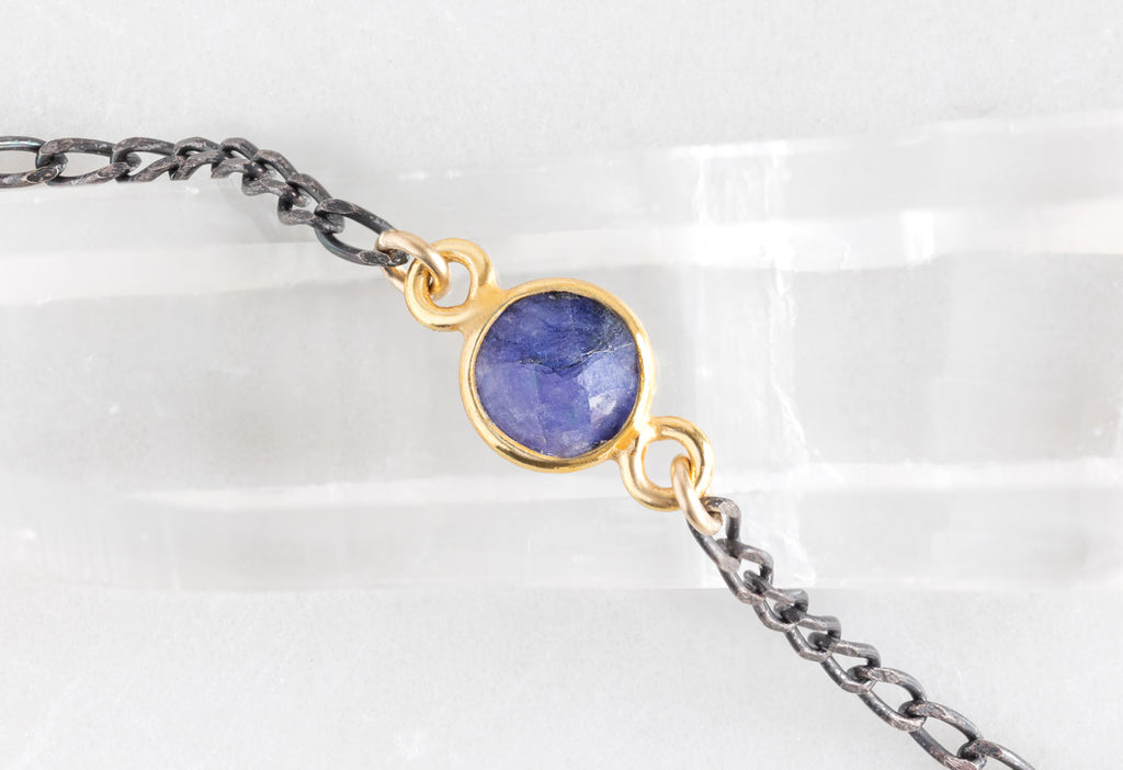 Asymmetrical Sapphire Gemstone Necklace