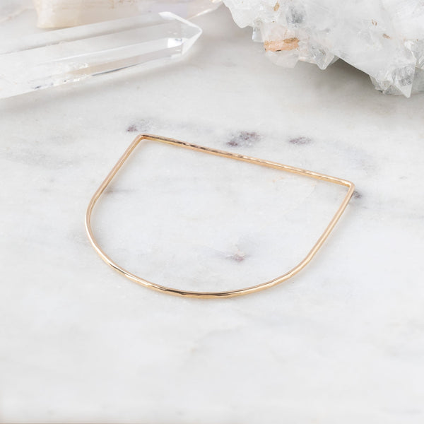 The Lune Stacking Bangle | Yellow, Rose or Sterling Silver