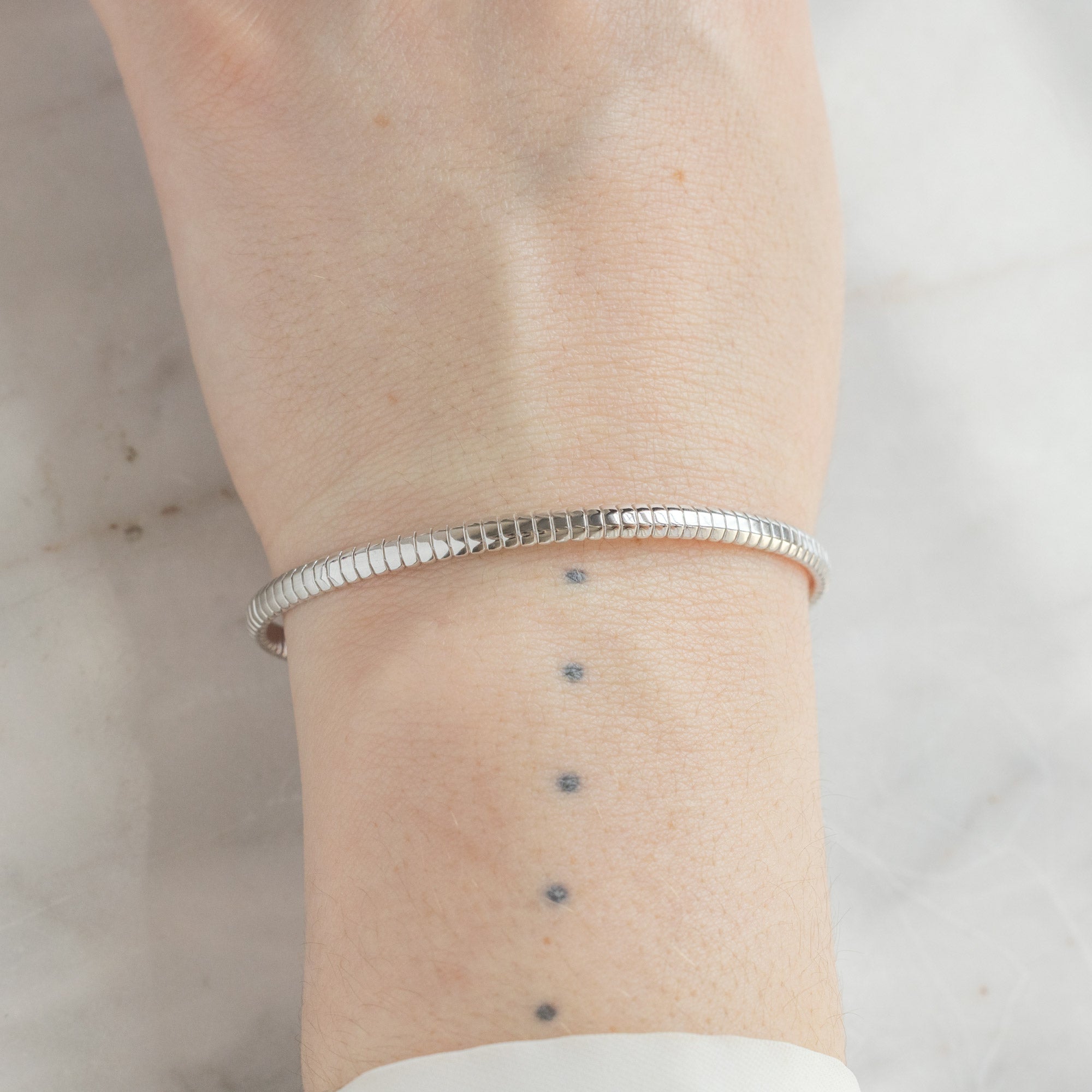 Alexis Russell  Bracelets / Anklets Fluted Cuff Bracelet | Sterling Silver