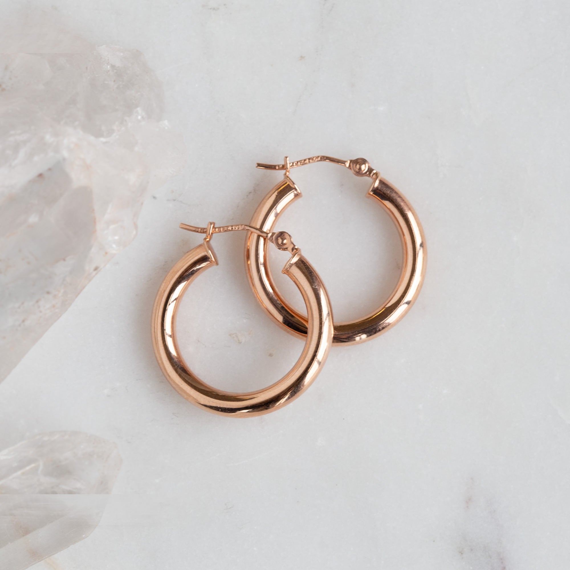 Alexis Russell The Chunky Gold Hoop Earrings 14K Rose Gold