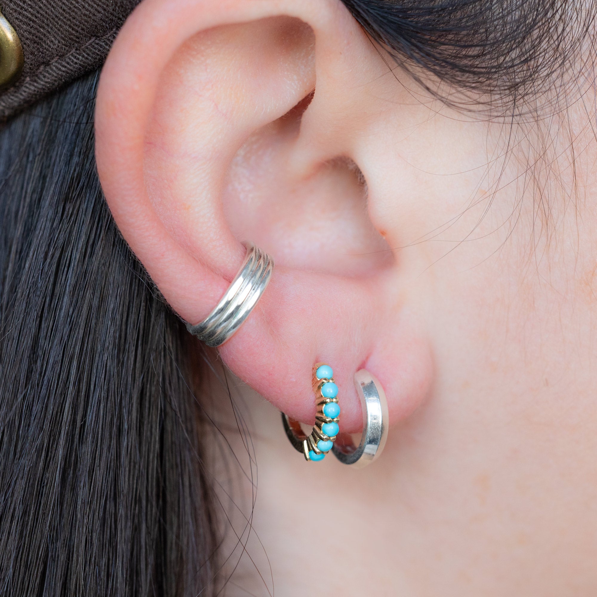 Alexis Russell  Earrings Knife Edge Hoop Earrings | Sterling Silver