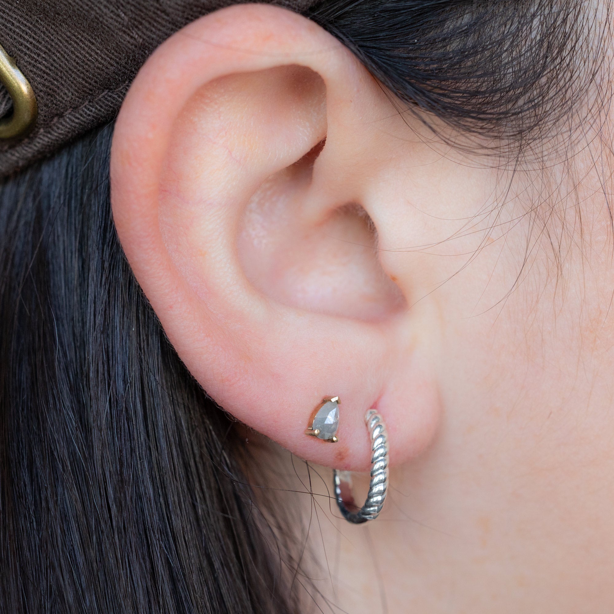 Alexis Russell  Earrings Rope Hoop Earrings | Sterling Silver