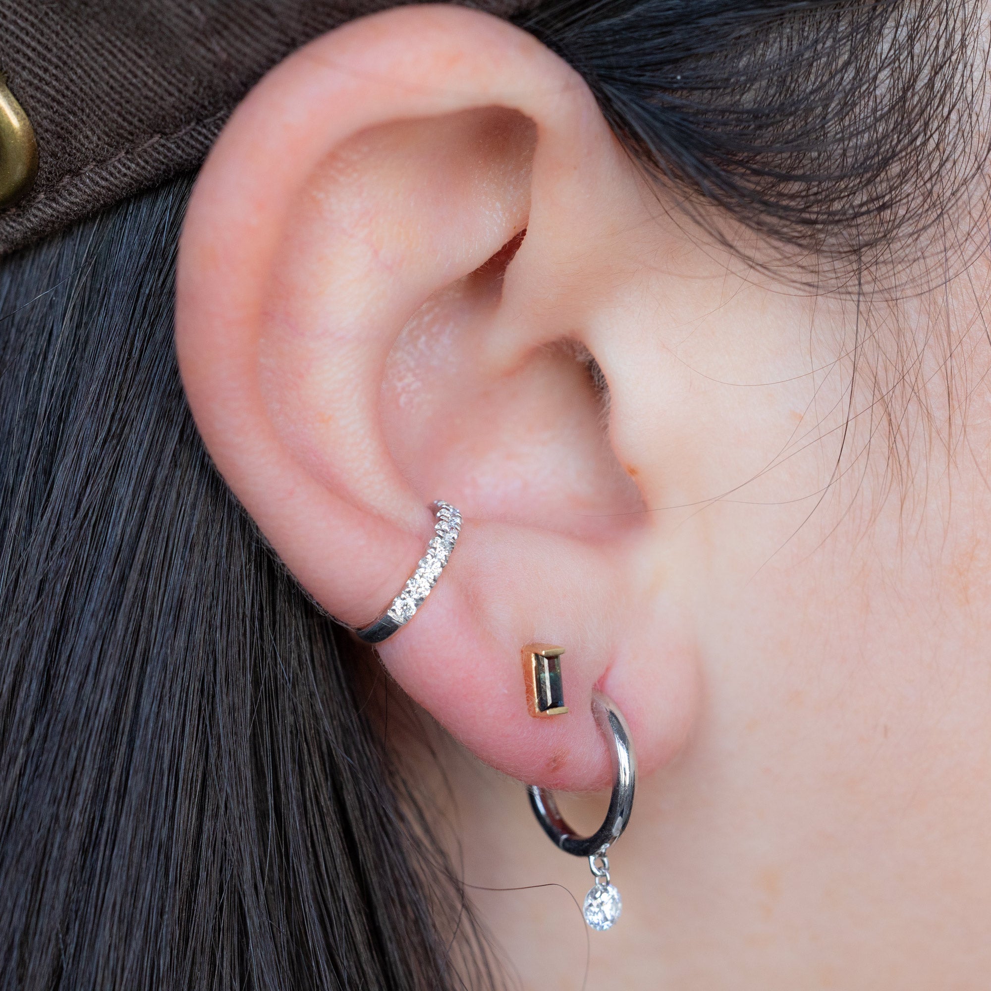 Alexis Russell  Earrings Classic Diamond Ear Cuff | Sterling Silver