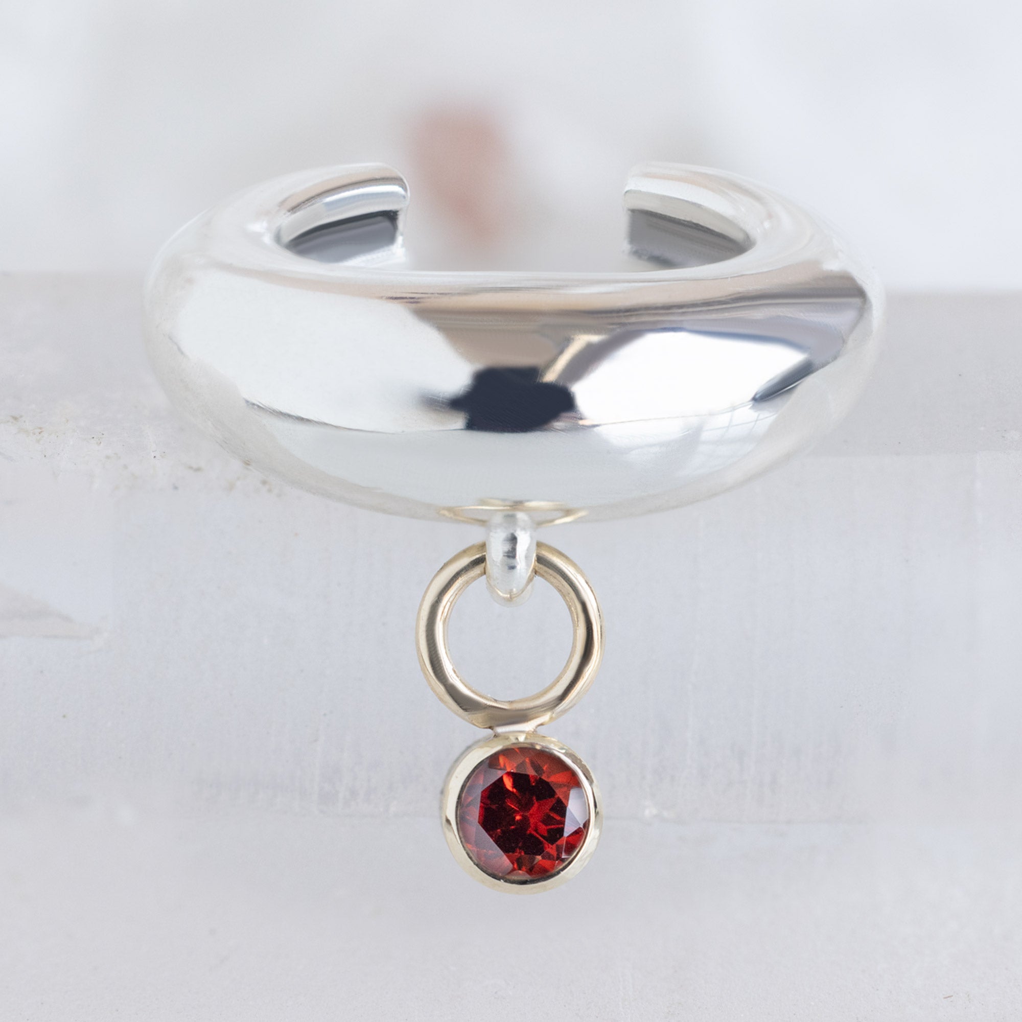 Alexis Russell  Earrings Chunky Birthstone Ear Cuff | Sterling Silver