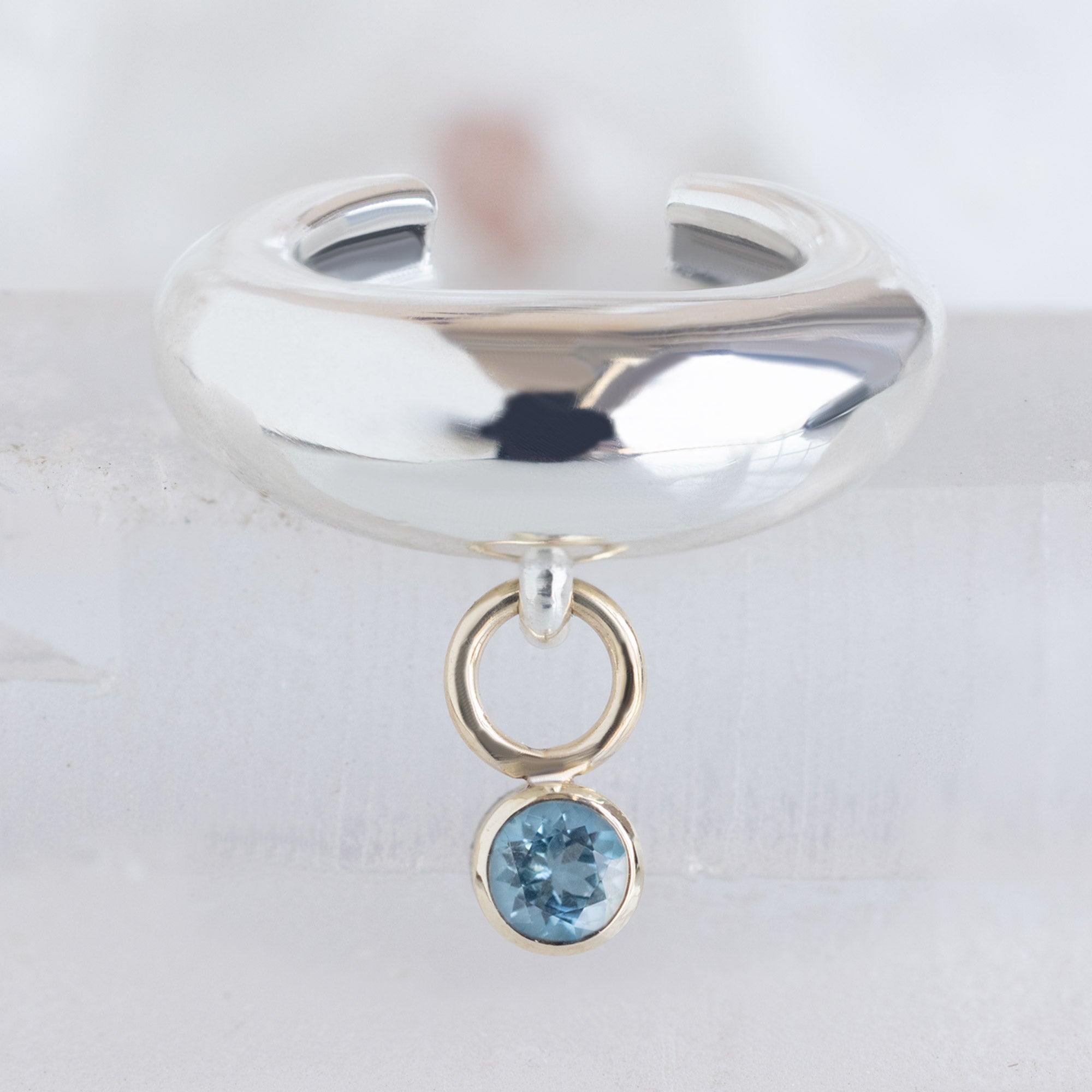 Alexis Russell  Earrings Chunky Birthstone Ear Cuff | Sterling Silver