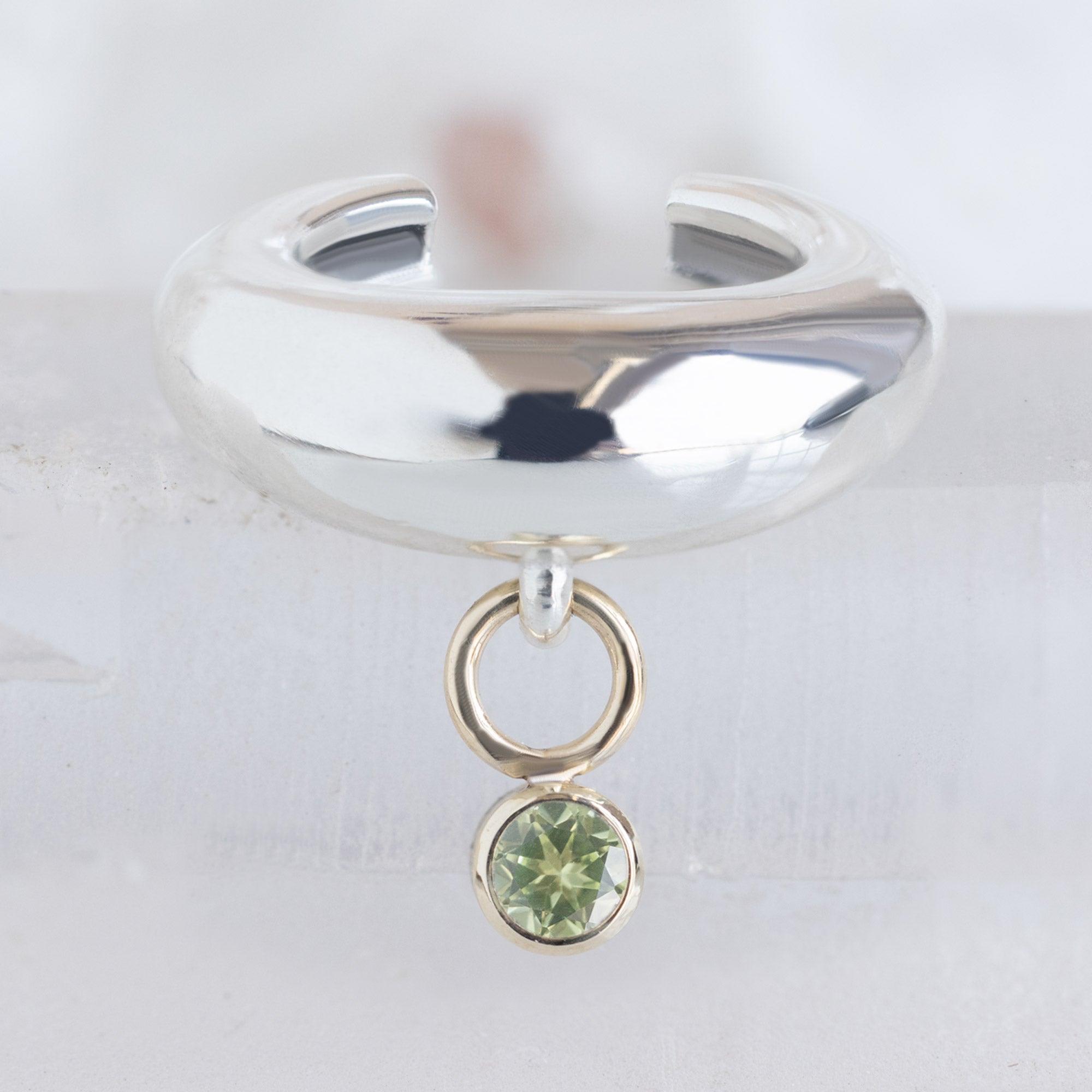 Alexis Russell  Earrings Chunky Birthstone Ear Cuff | Sterling Silver