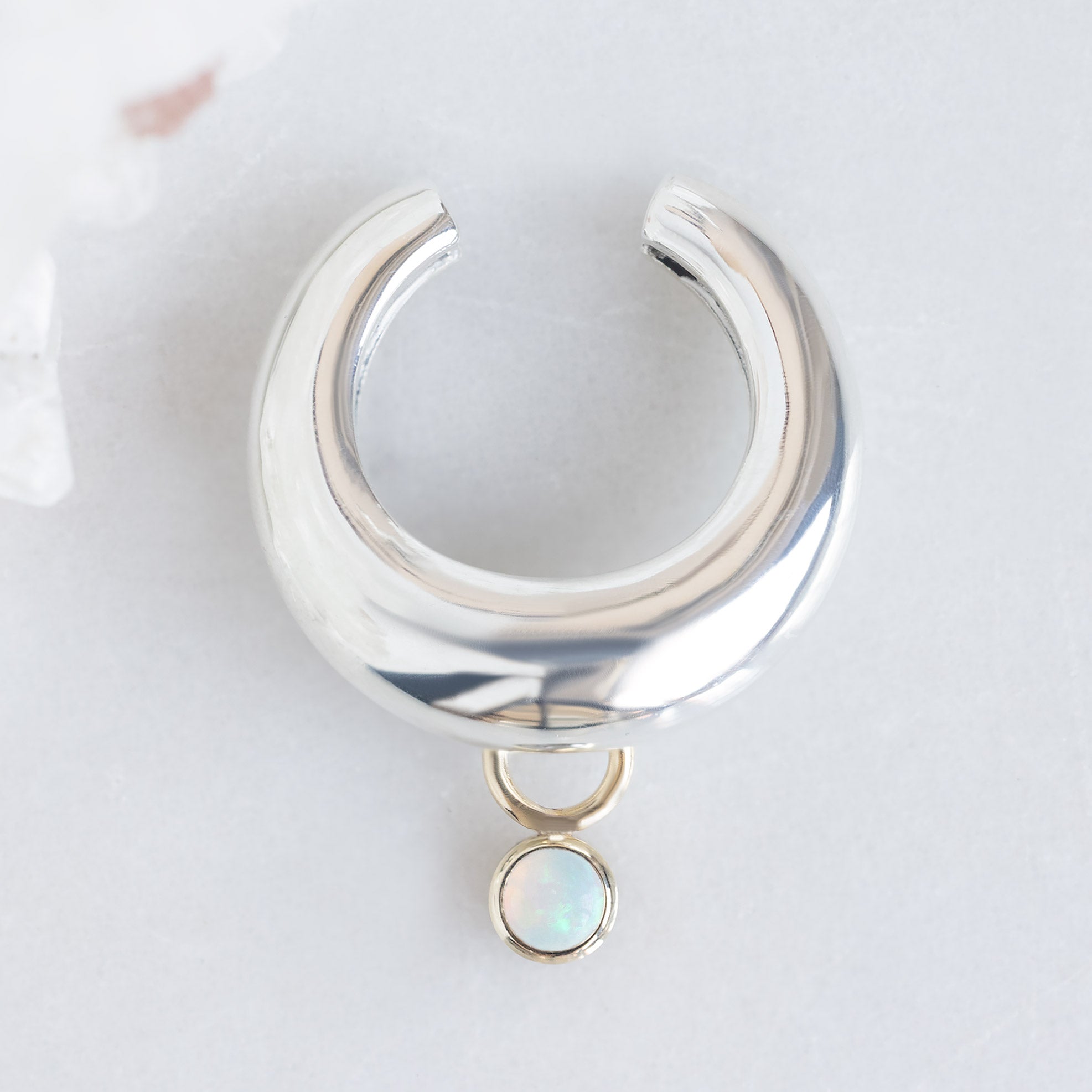 Alexis Russell  Earrings Chunky Birthstone Ear Cuff | Sterling Silver