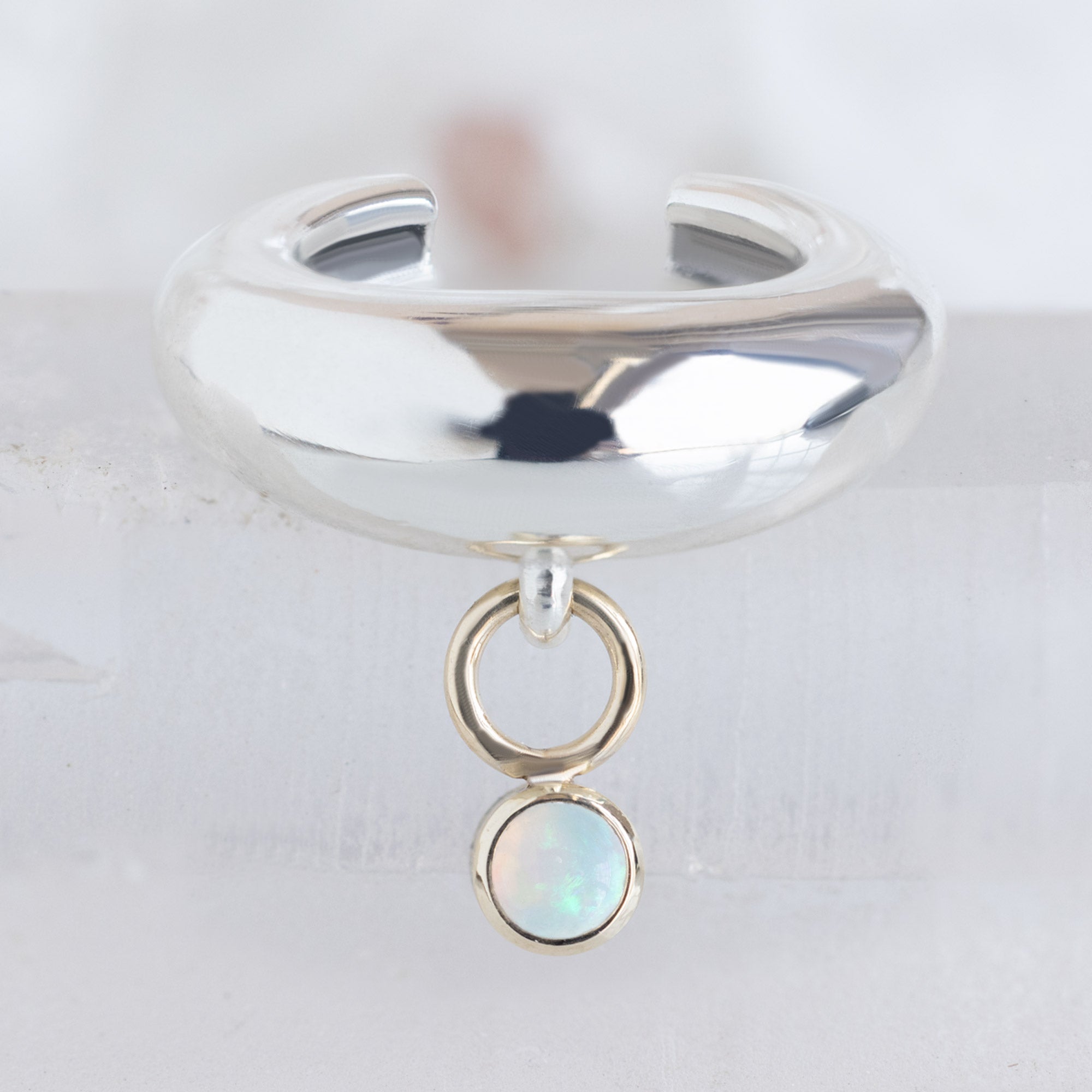 Alexis Russell  Earrings Chunky Birthstone Ear Cuff | Sterling Silver