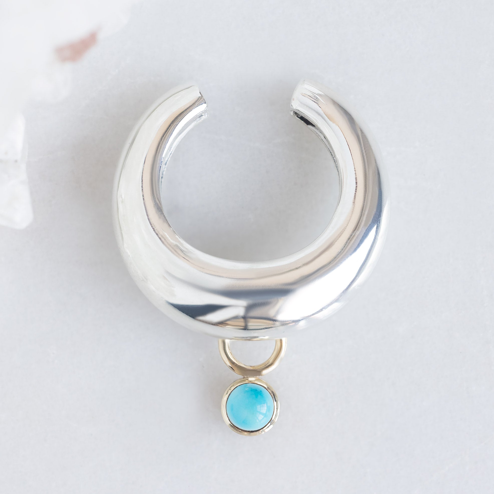 Alexis Russell  Earrings Chunky Birthstone Ear Cuff | Sterling Silver